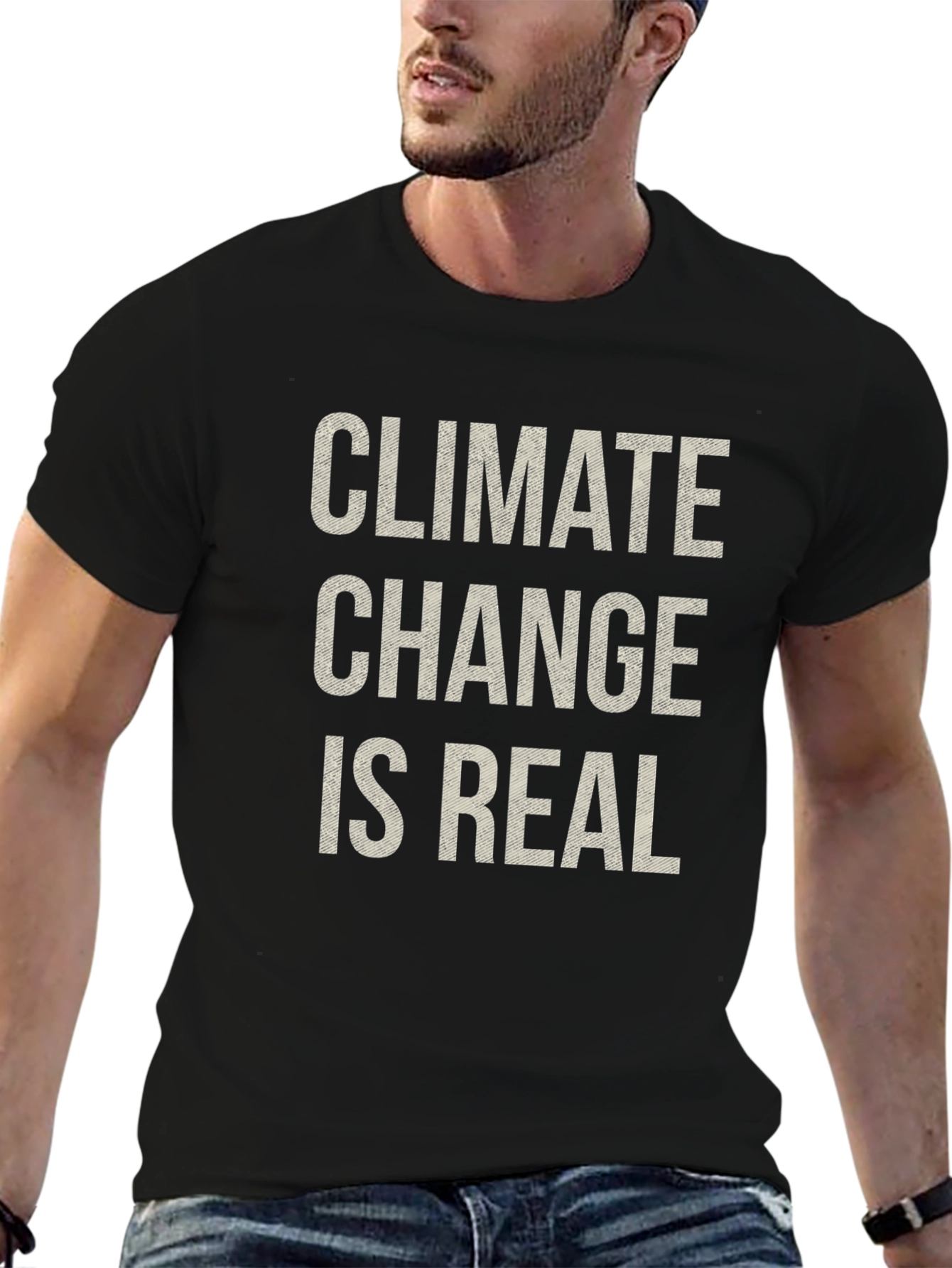 Climate Change Is Real Black T-Shirt