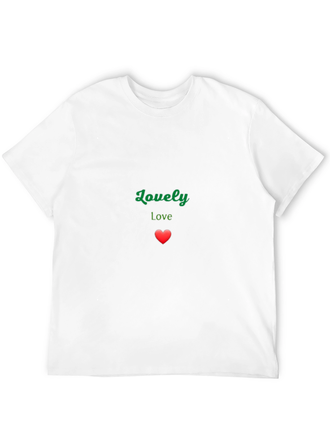Lovely Love Heart Black T-Shirt