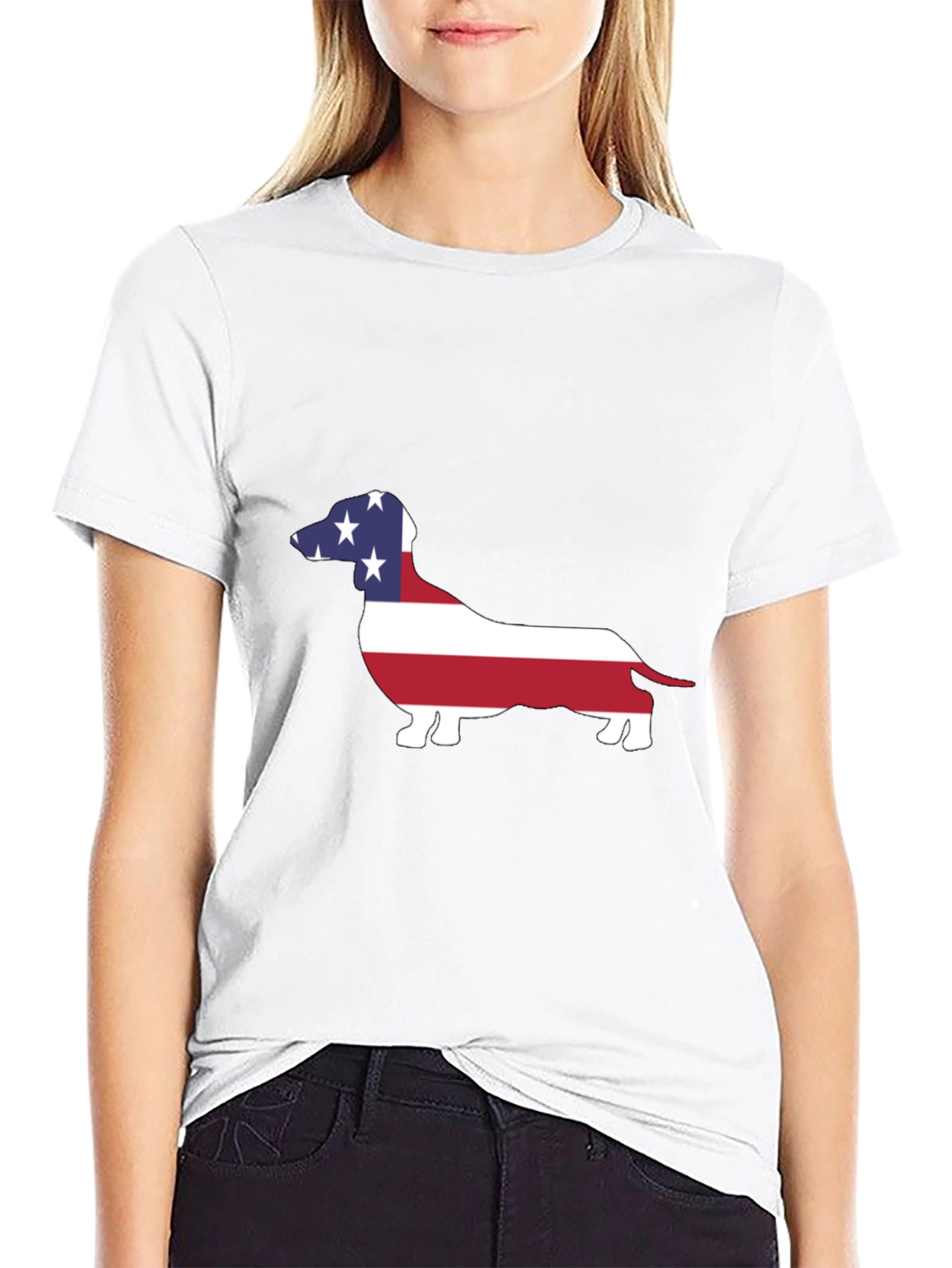 American Dachshund T-Shirt Patriotic USA Dog Tee