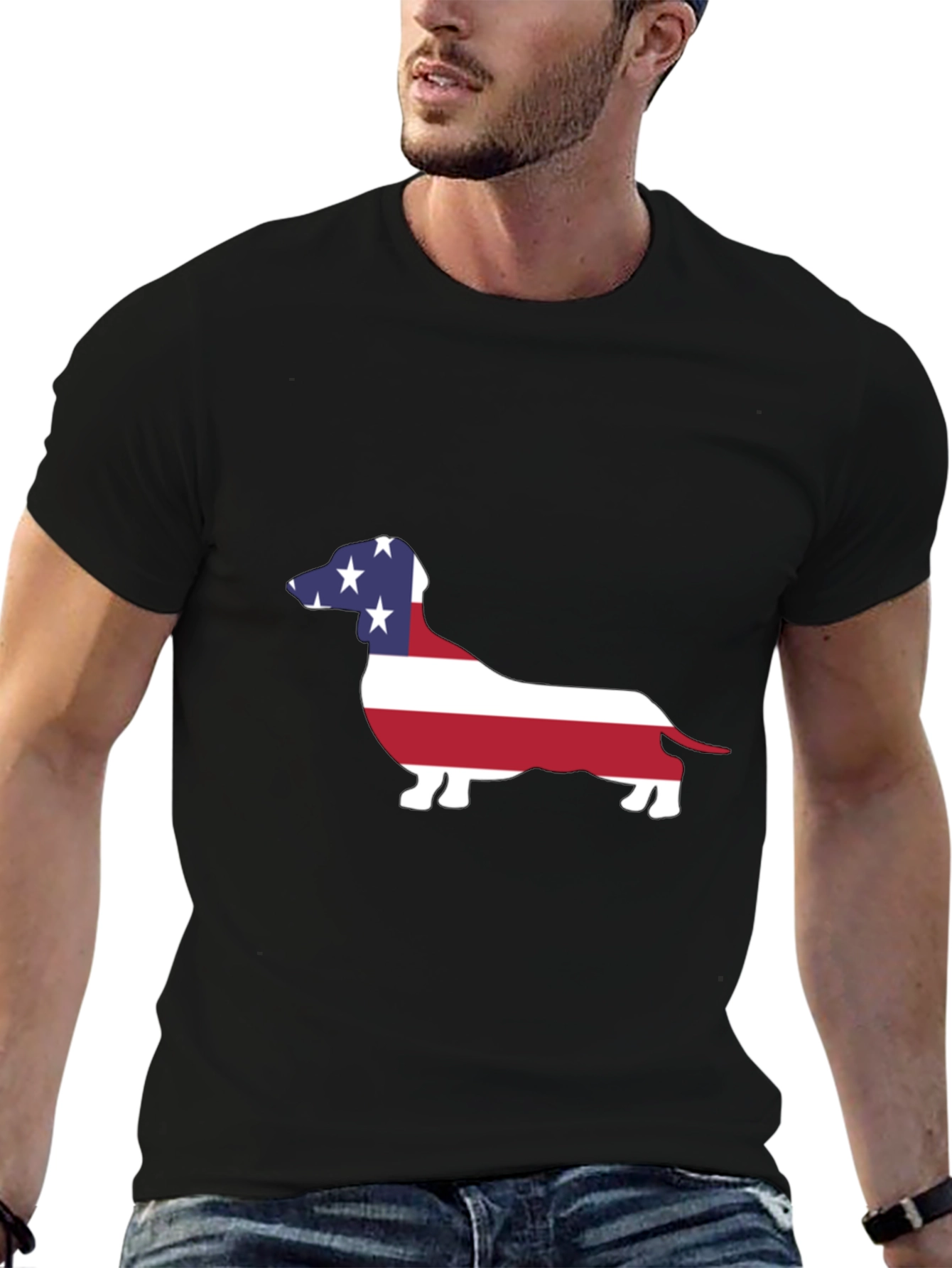 American Dachshund T-Shirt Patriotic USA Dog Tee