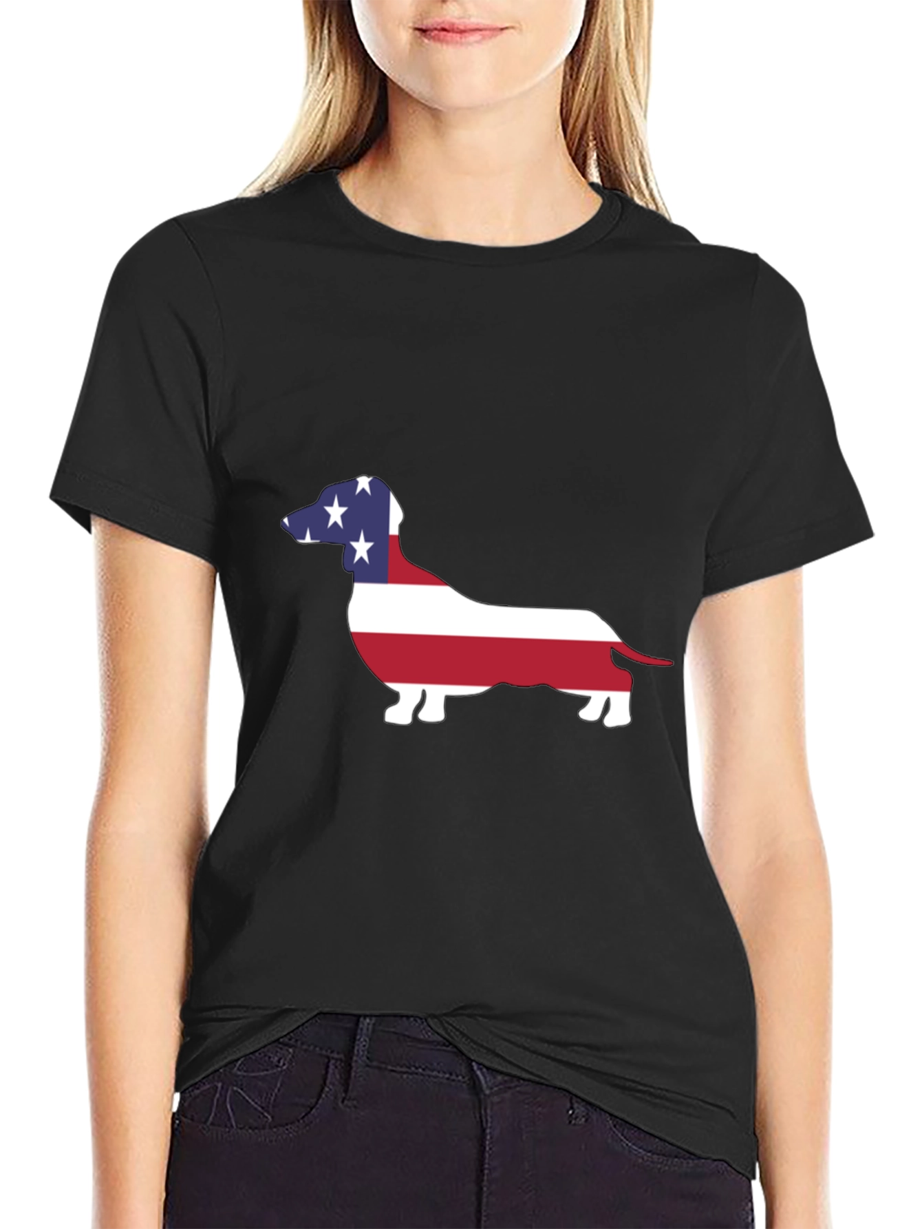 American Dachshund T-Shirt Patriotic USA Dog Tee