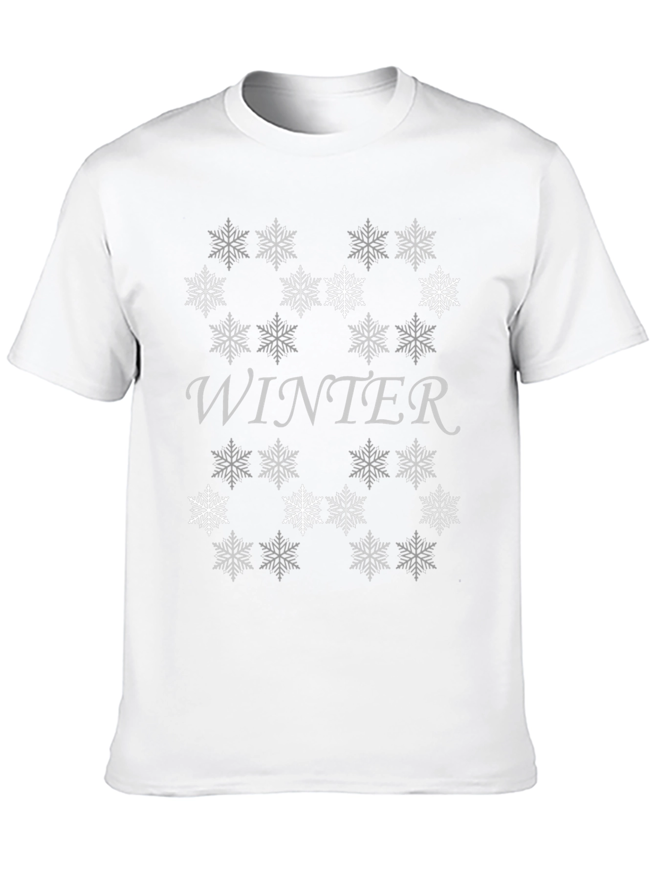 Winter Snowflake Graphic Tee - Stylish Holiday Apparel