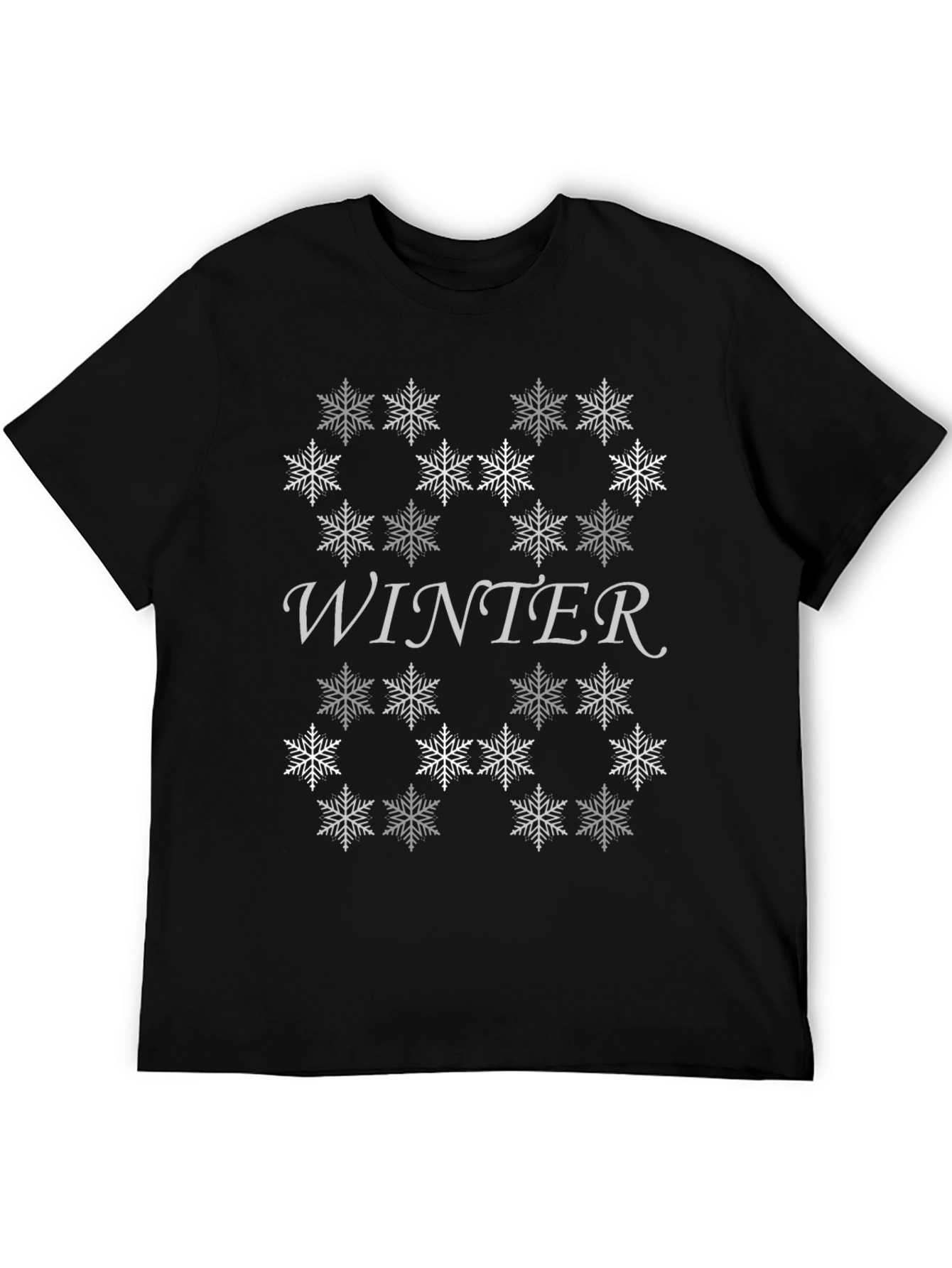 Winter Snowflake Graphic Tee - Stylish Holiday Apparel