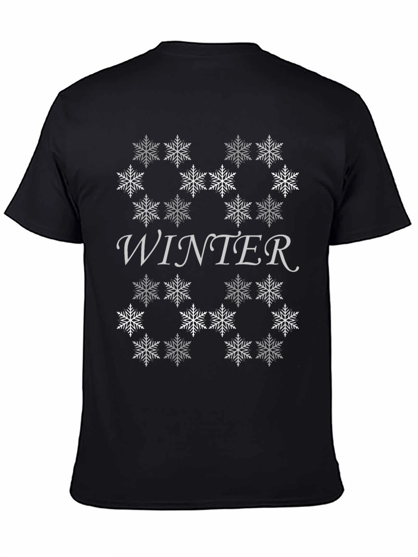 Winter Snowflake Graphic Tee - Stylish Holiday Apparel