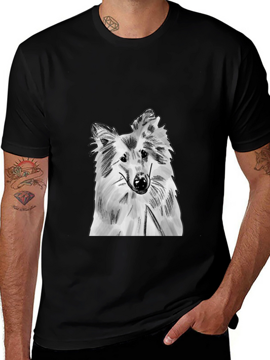 Sheltie Dog Black T-Shirt
