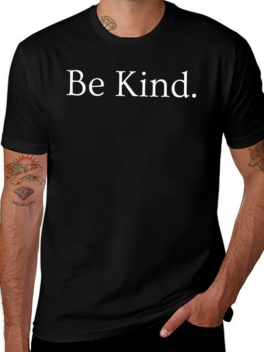 Be Kind Graphic Tee - Soft Black Cotton