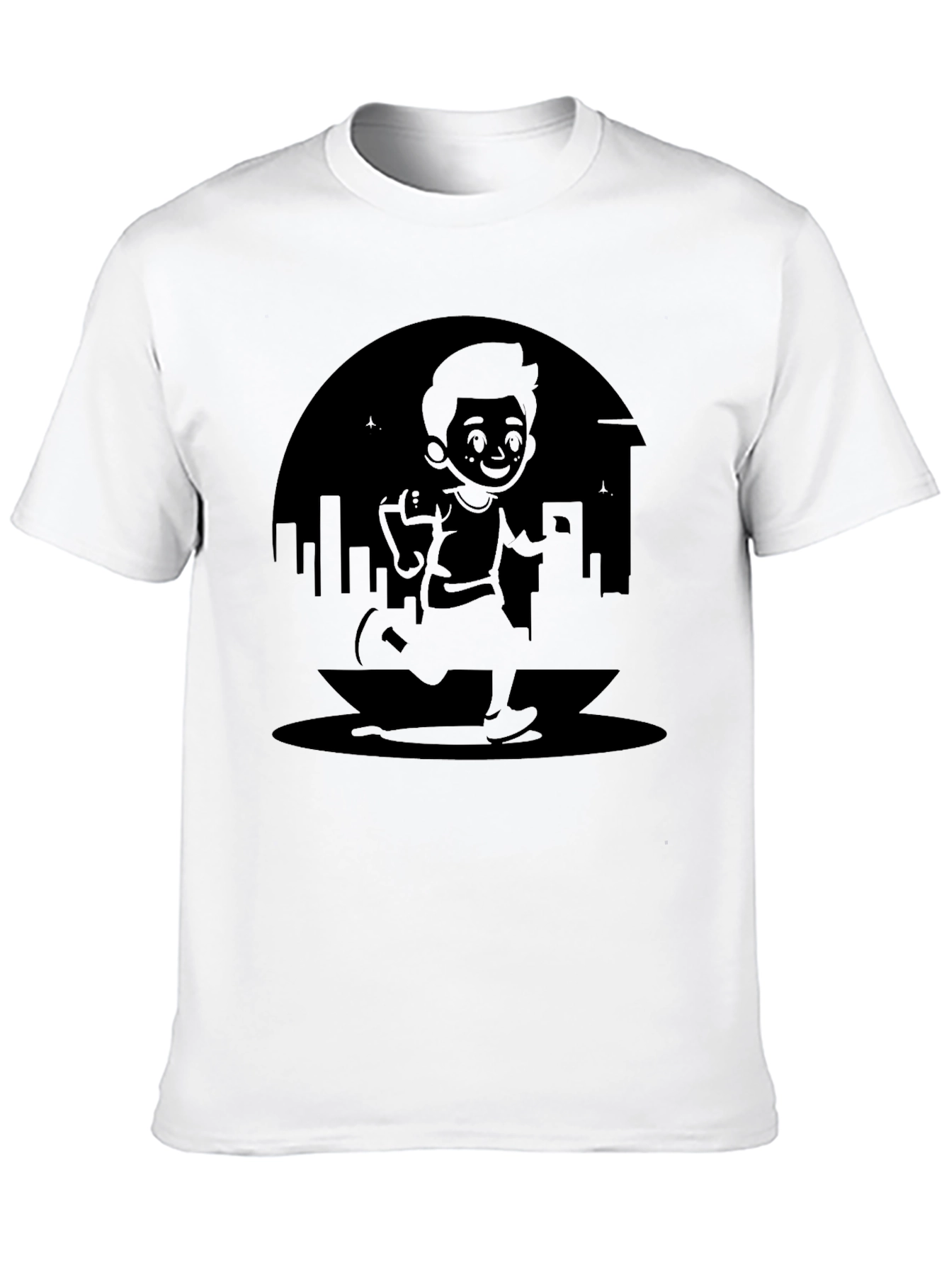 Urban Runner Graphic T-Shirt - Black