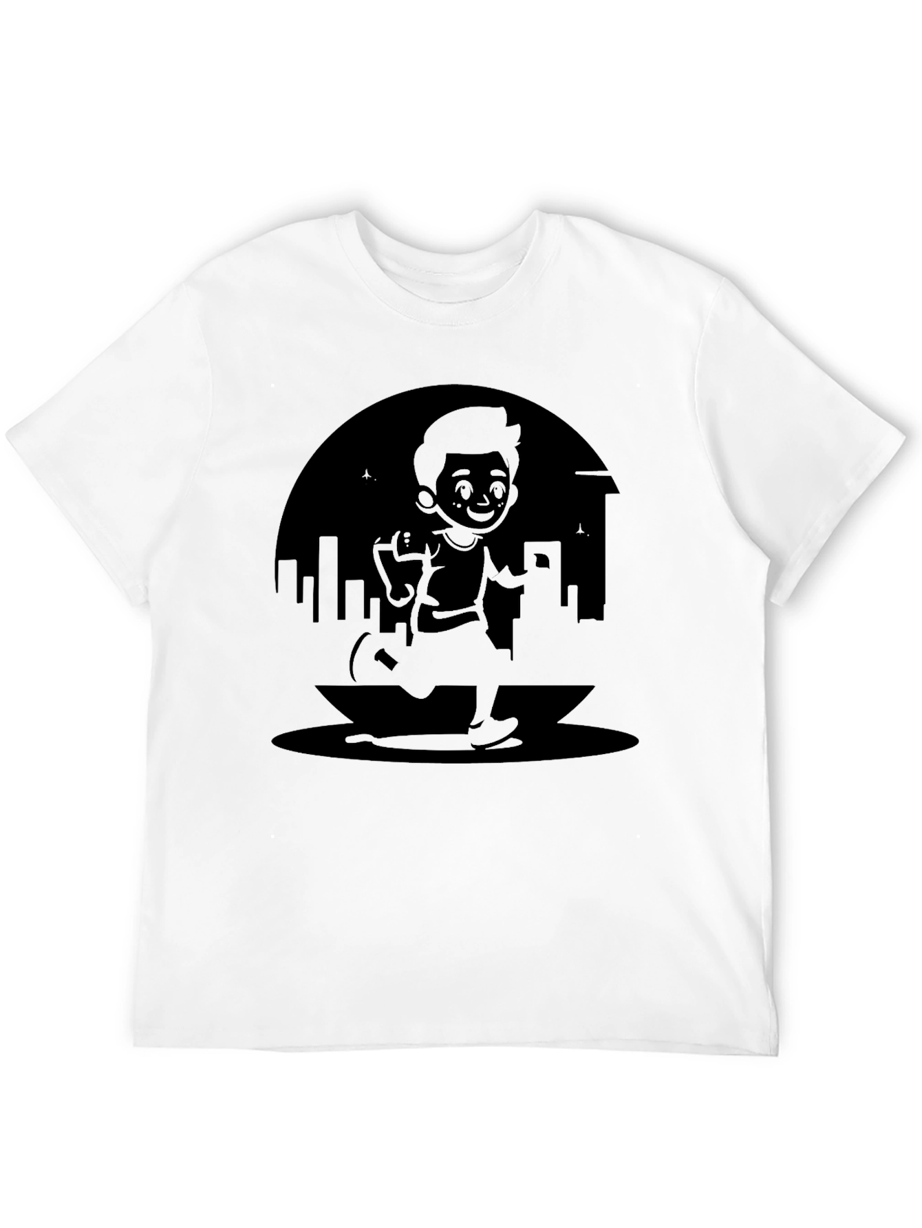 Urban Runner Graphic T-Shirt - Black