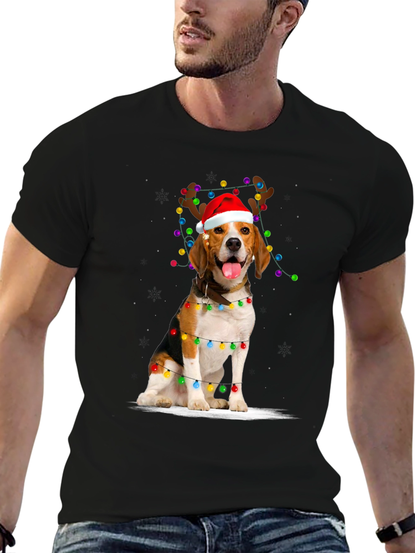 Festive Beagle Holiday T-Shirt