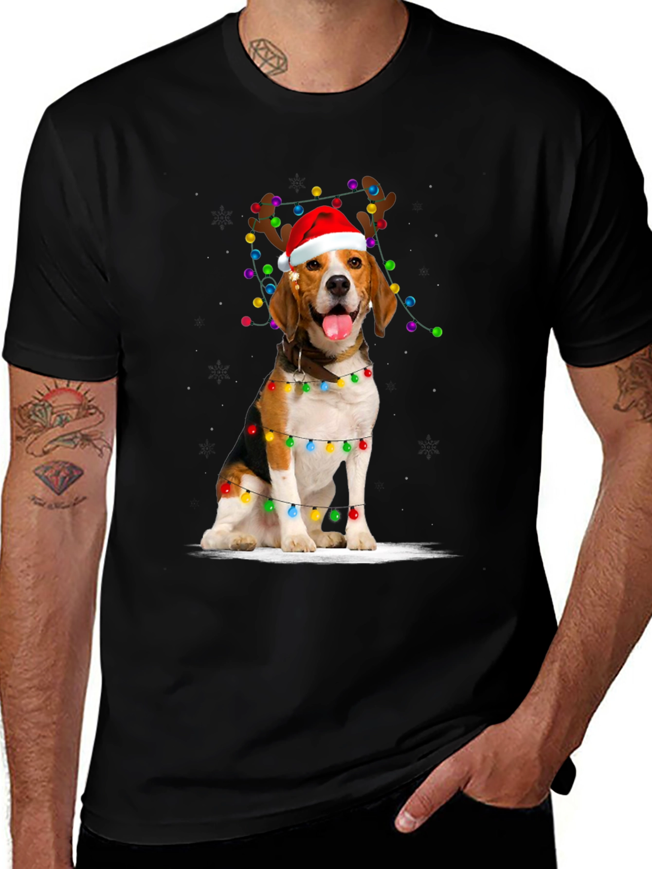 Festive Beagle Holiday T-Shirt