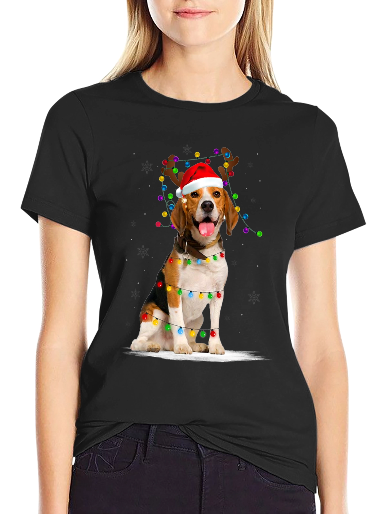 Festive Beagle Holiday T-Shirt