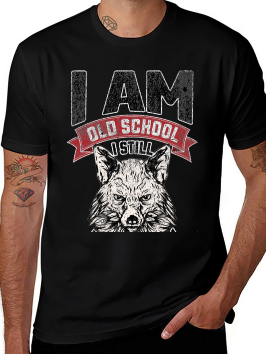 I Am Old School Wolf Graphic Tee