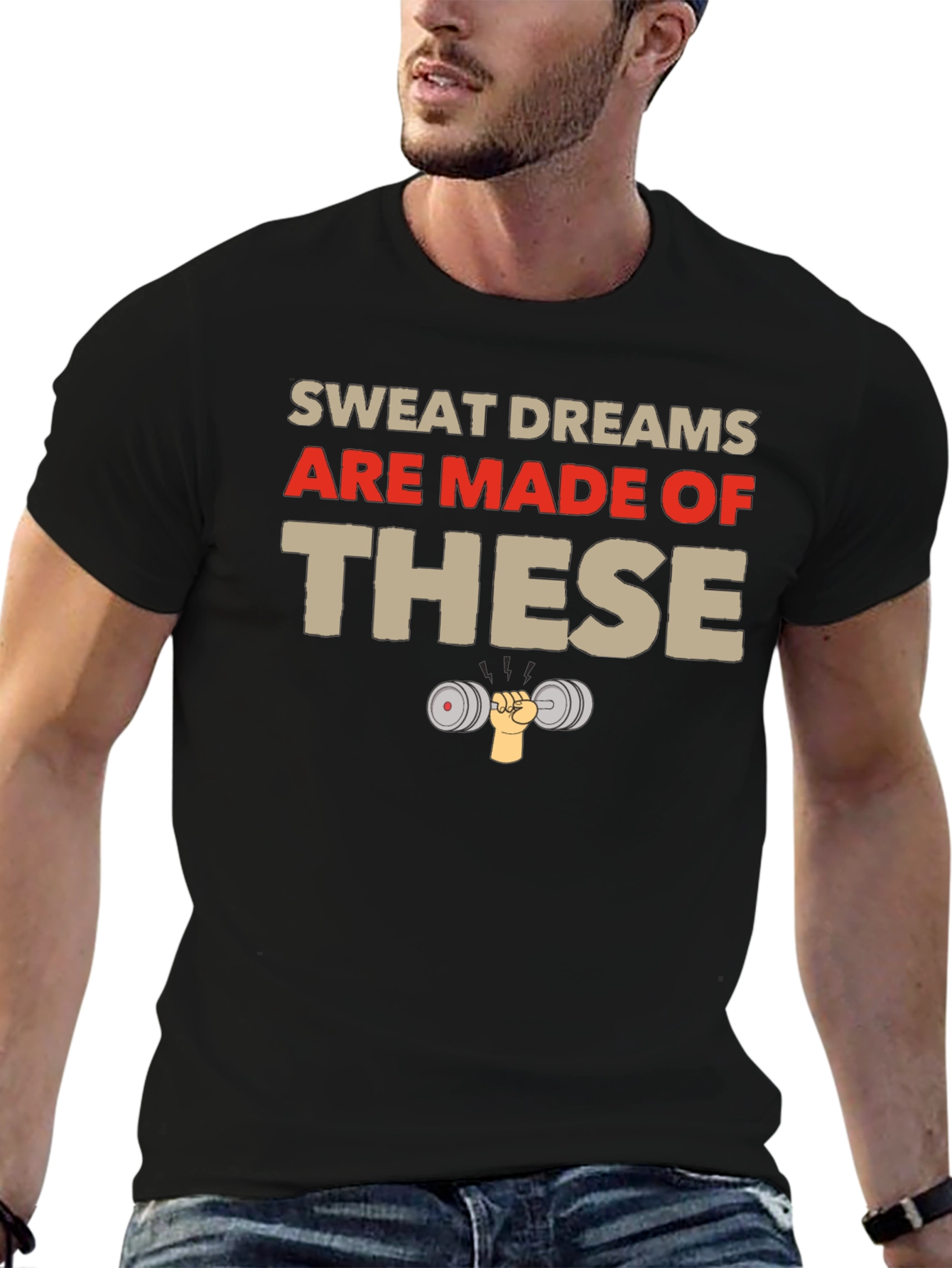 Sweat Dreams Gym T-Shirt - Black Workout Tee