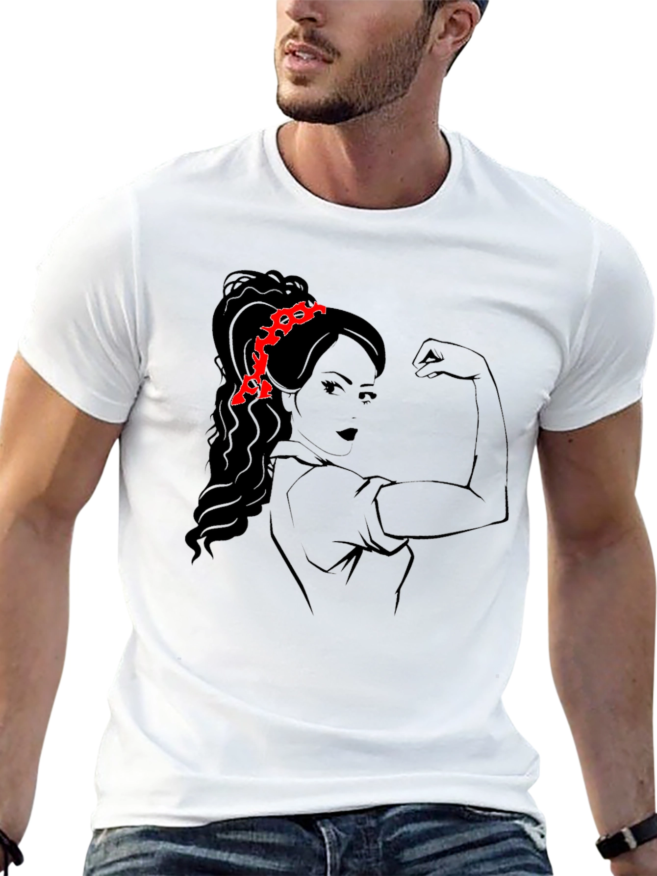 Feminist Rosie the Riveter Black T-Shirt