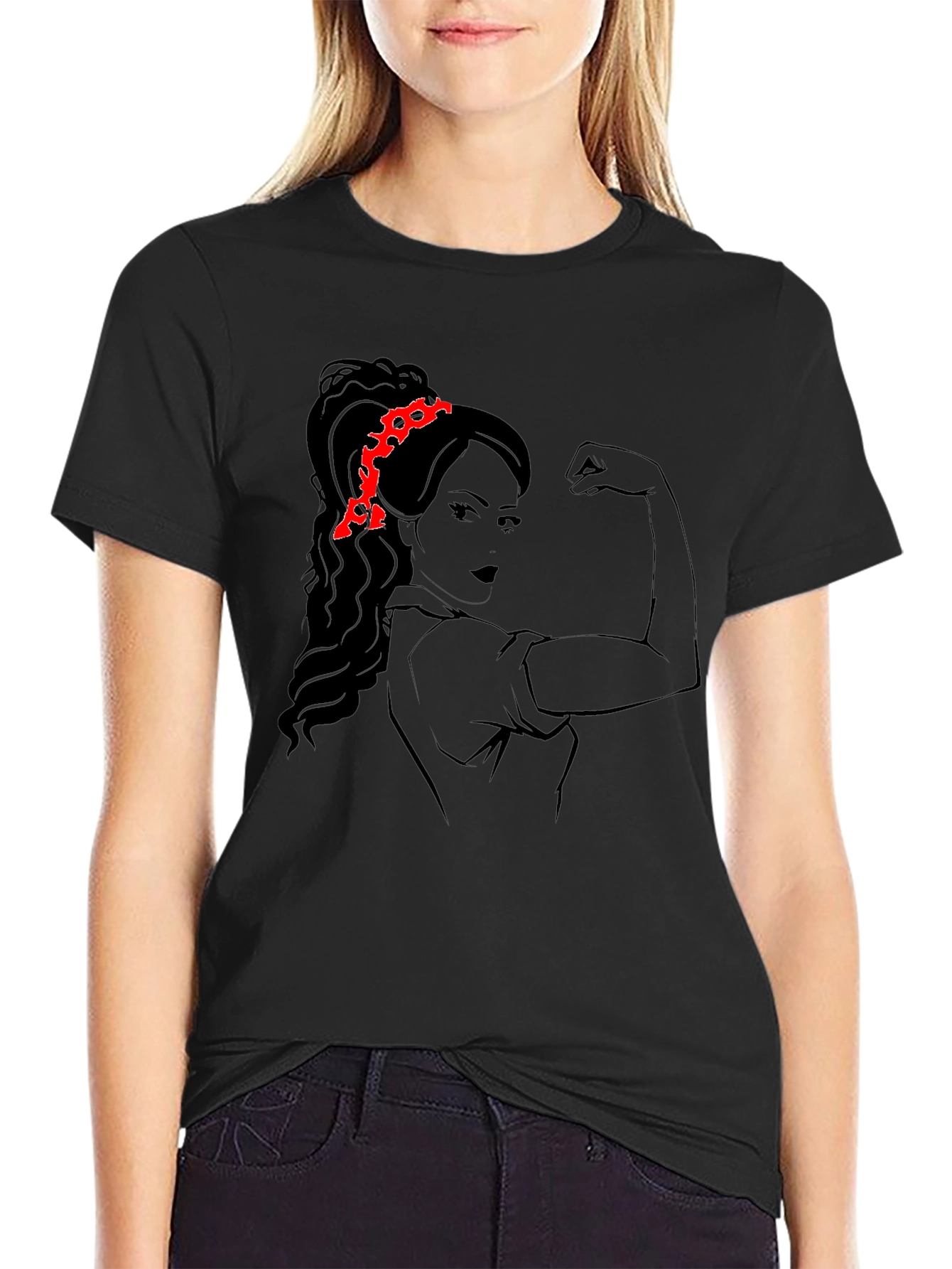 Feminist Rosie the Riveter Black T-Shirt