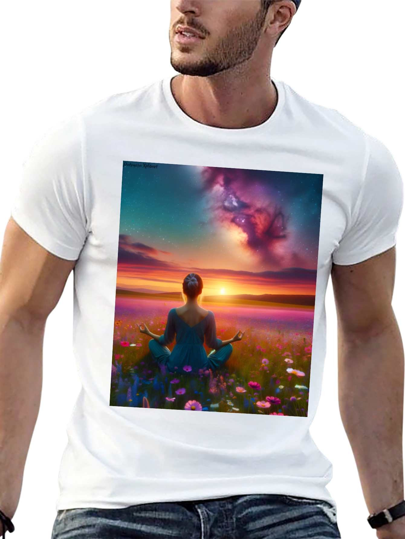 Zen Sunset Meditation T-Shirt