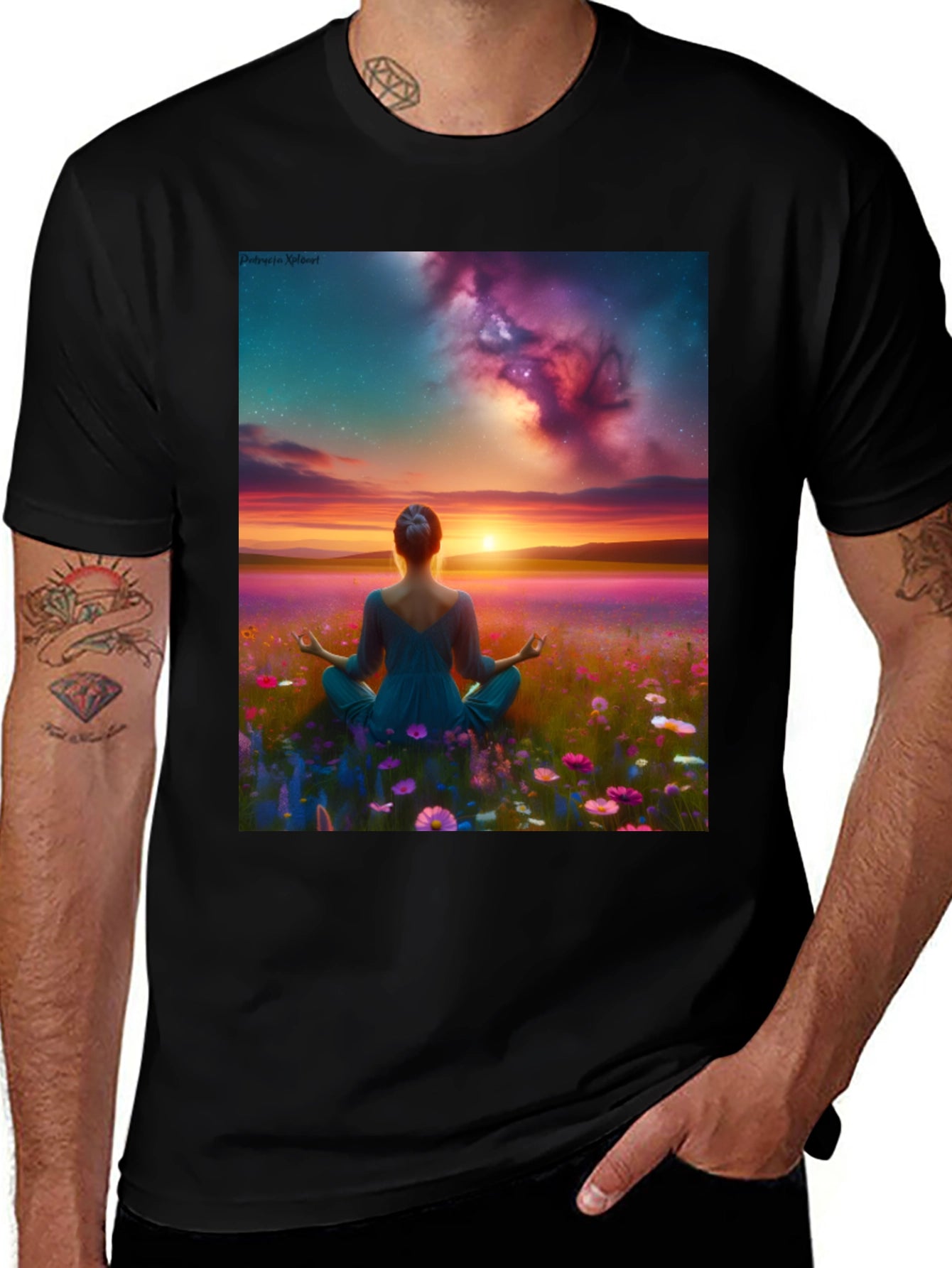 Zen Sunset Meditation T-Shirt