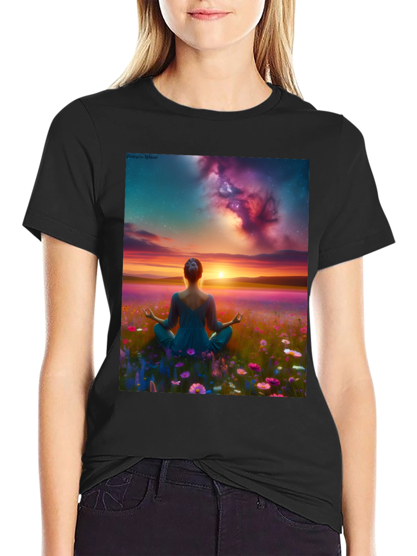 Zen Sunset Meditation T-Shirt