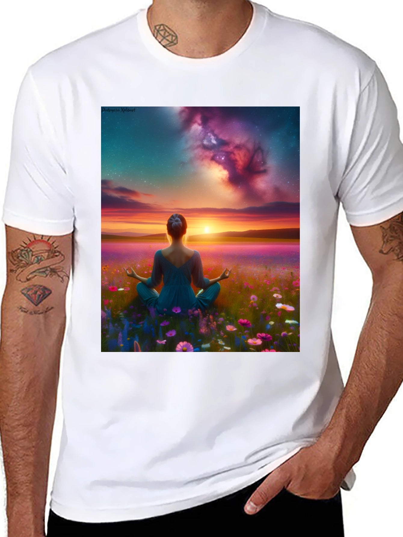 Zen Sunset Meditation T-Shirt