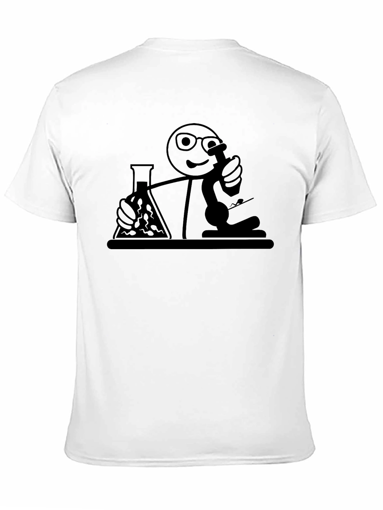 Scientist Stick Figure Graphic T-Shirt