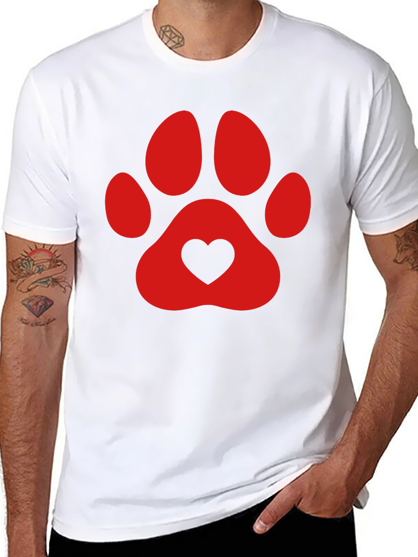 Dog Lover Paw Print T-Shirt