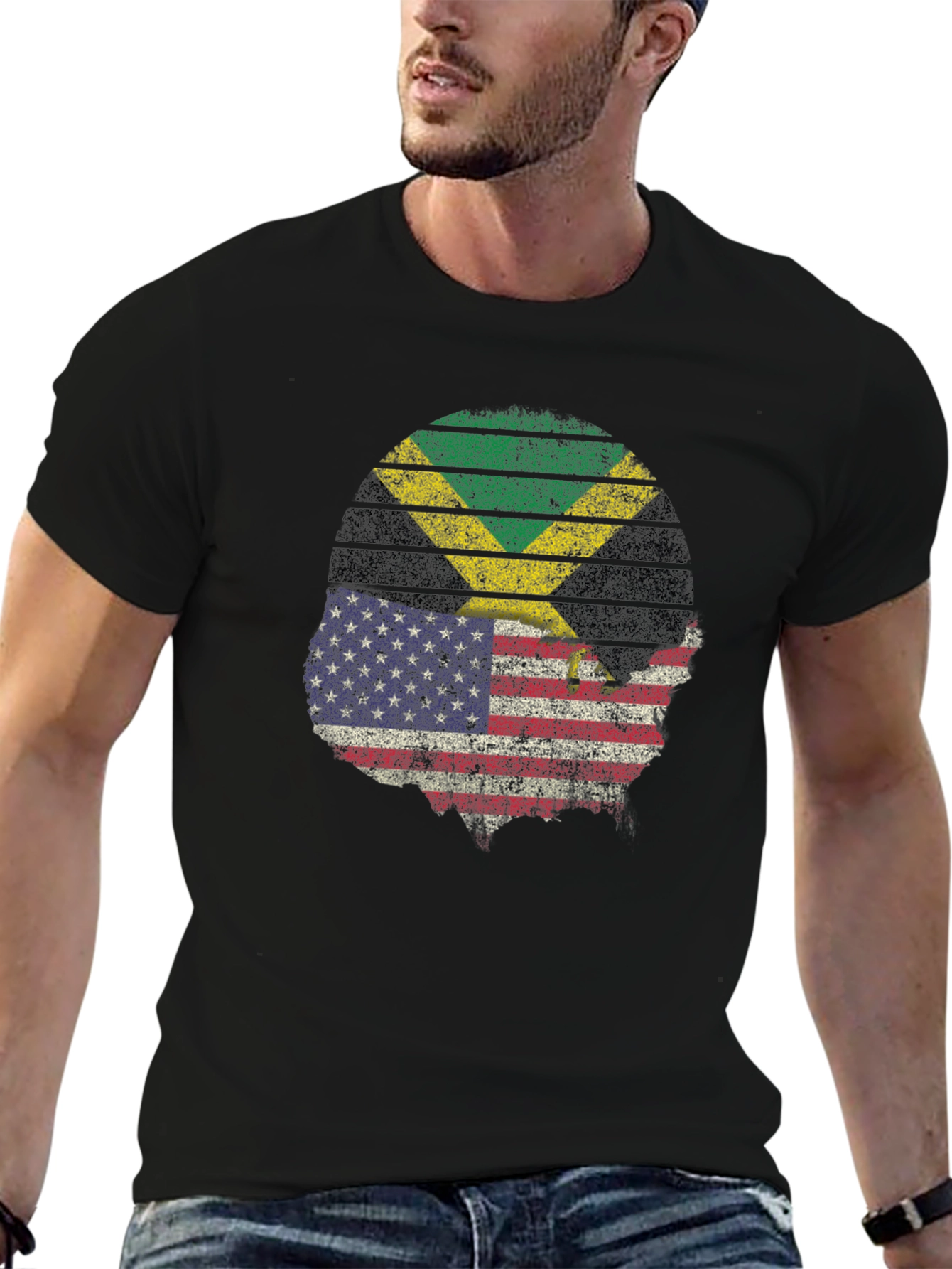 Jamaica USA Flag T-Shirt