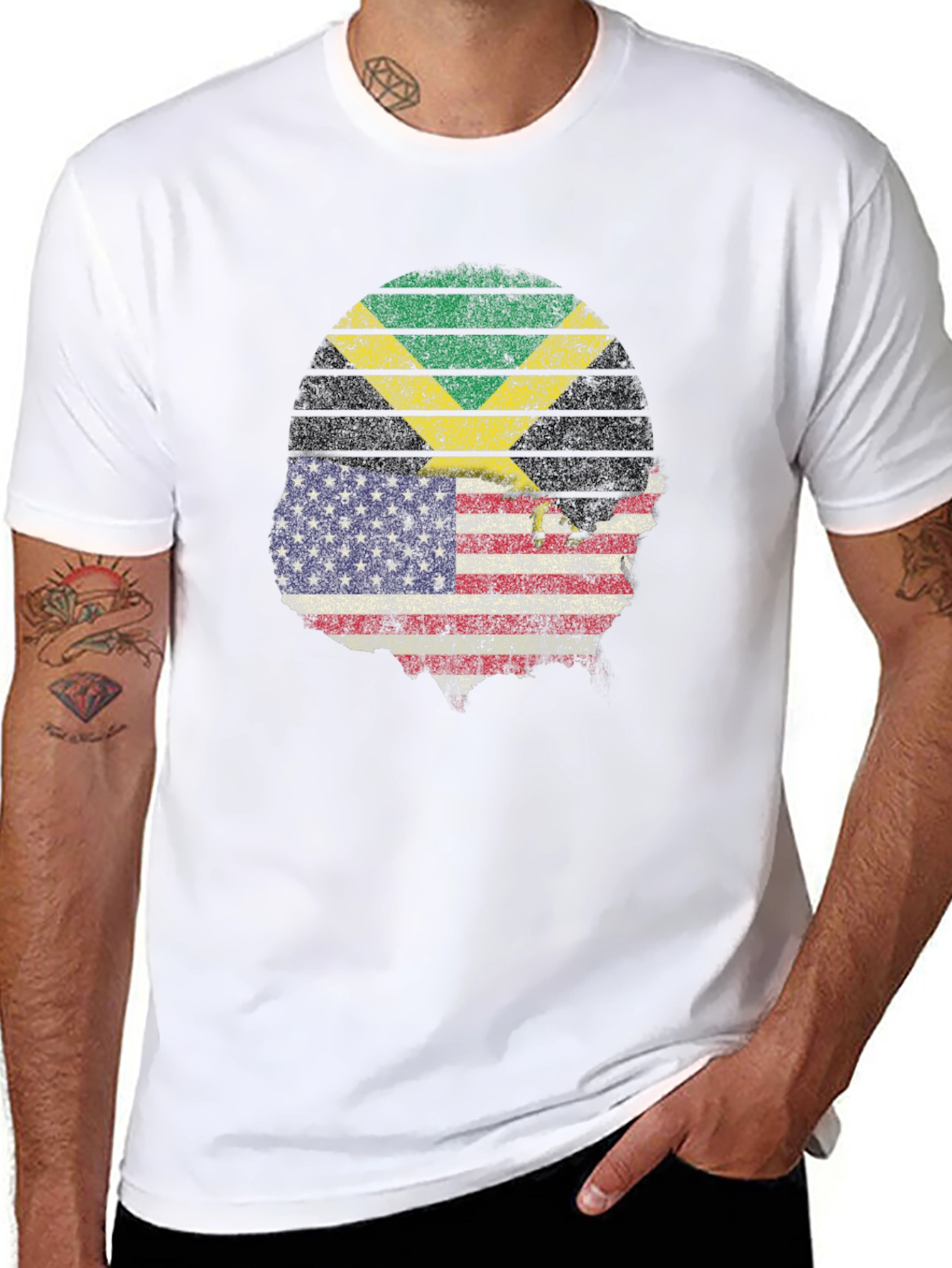 Jamaica USA Flag T-Shirt