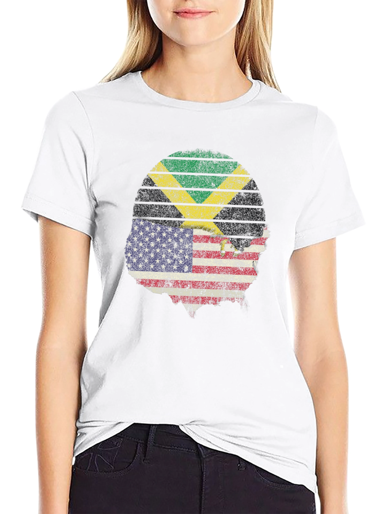 Jamaica USA Flag T-Shirt
