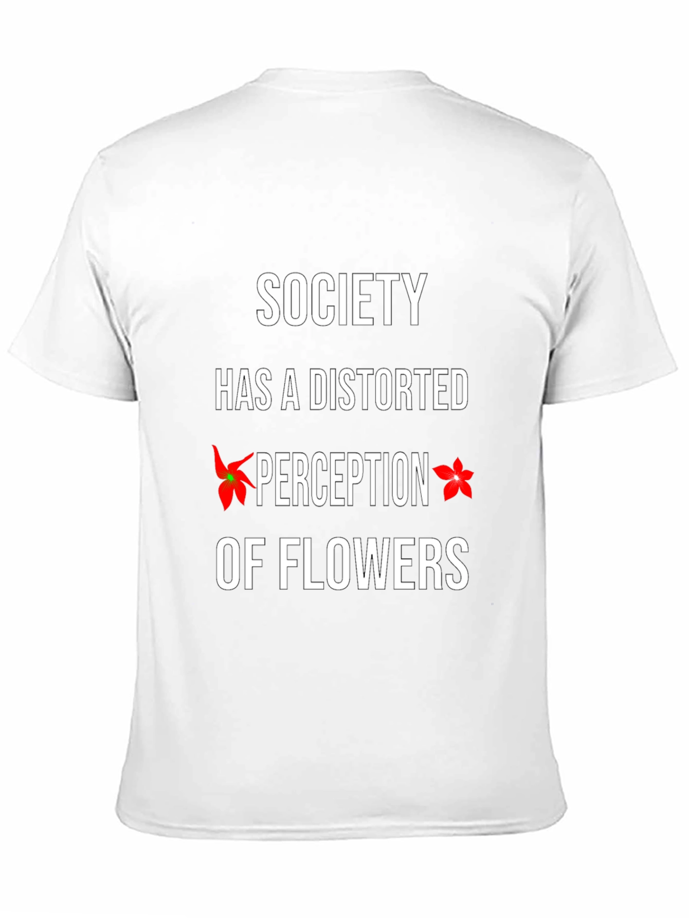 Society Distorted Perception Flowers Graphic T-Shirt