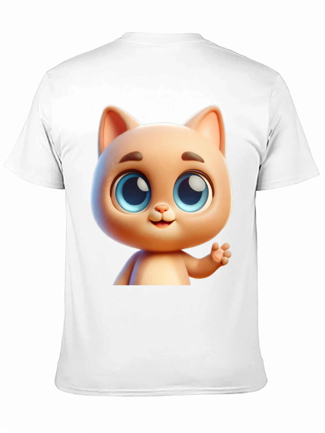 Cute Cartoon Cat Graphic T-Shirt