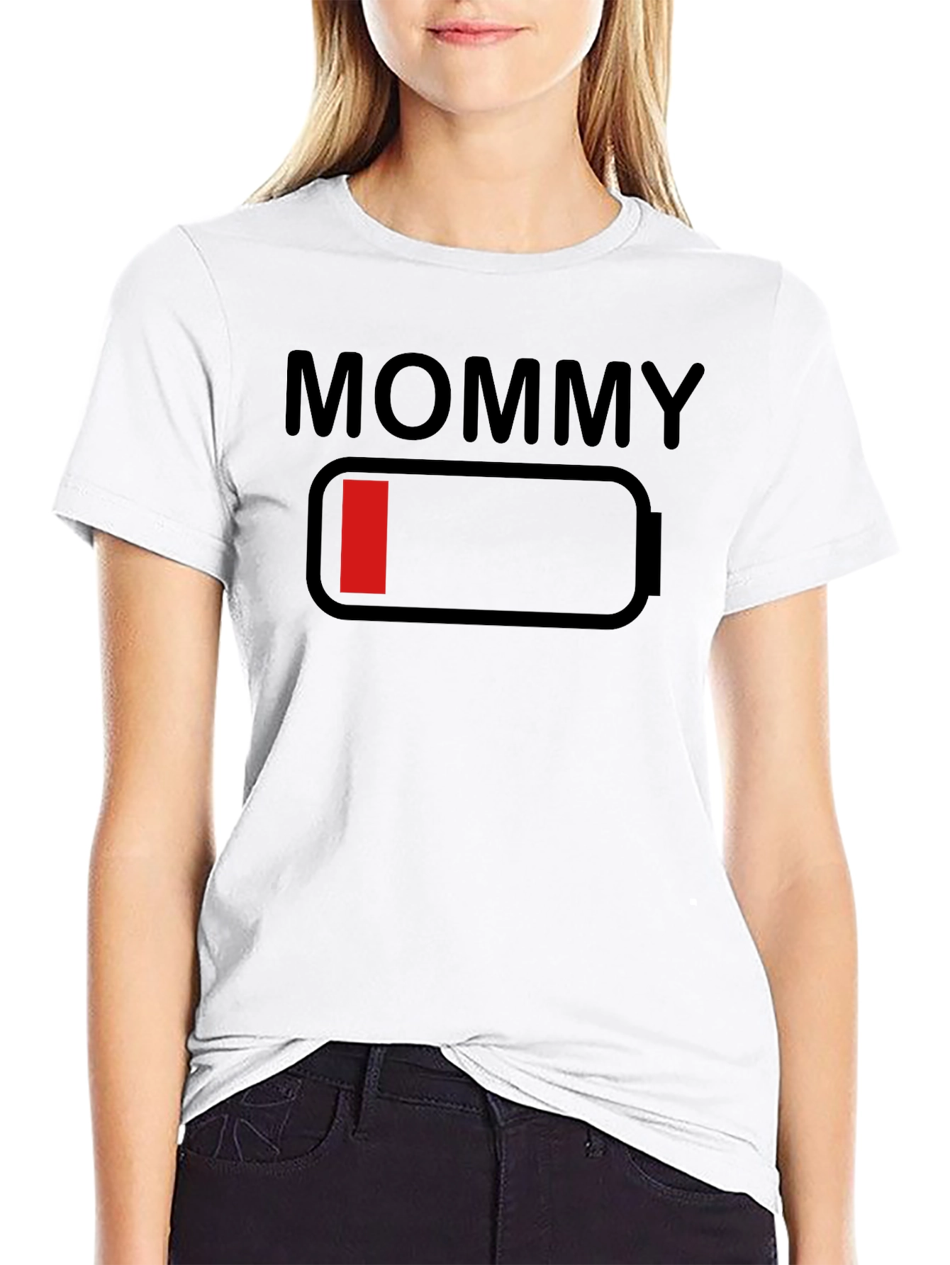 Mommy Low Battery Funny T-Shirt