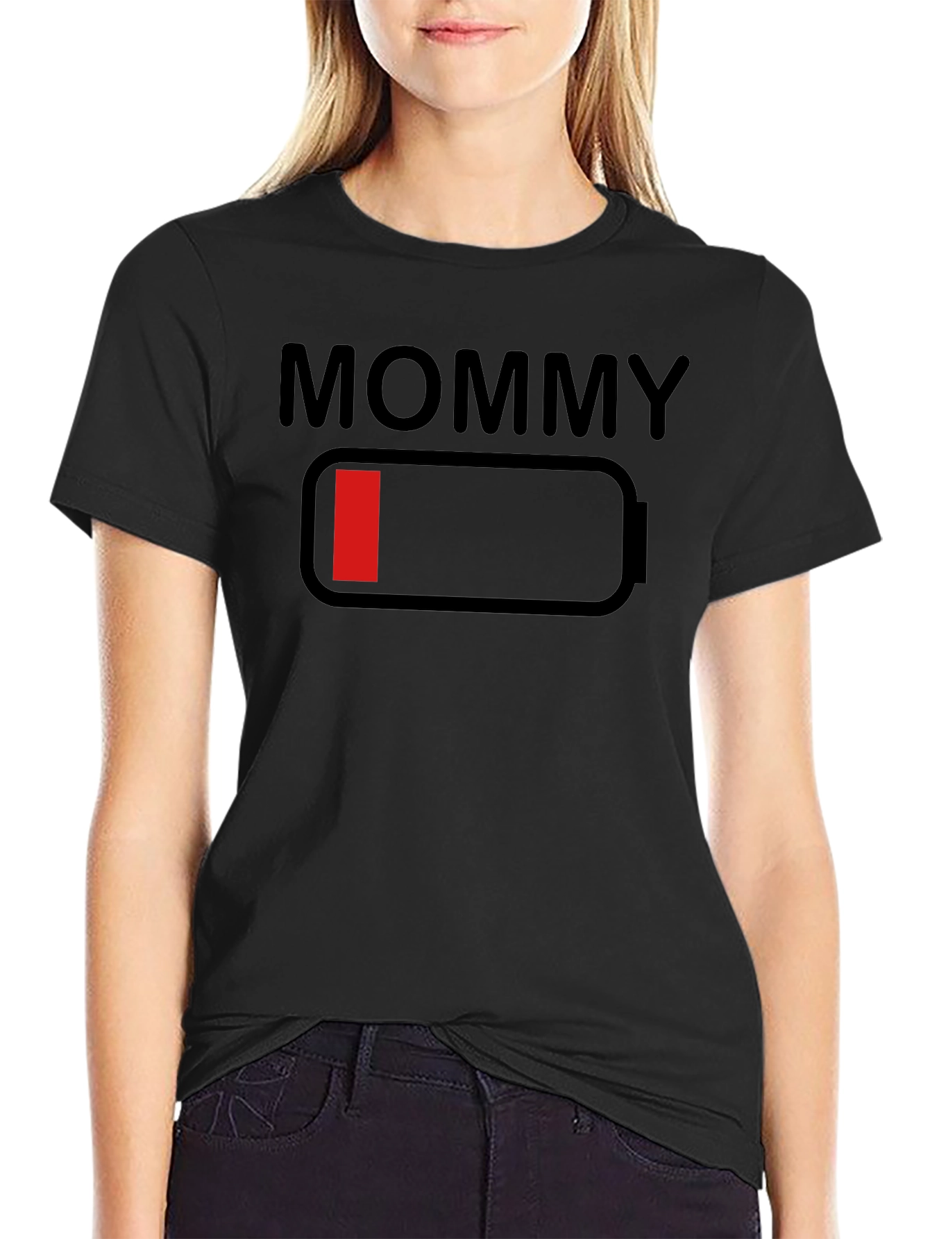Mommy Low Battery Funny T-Shirt