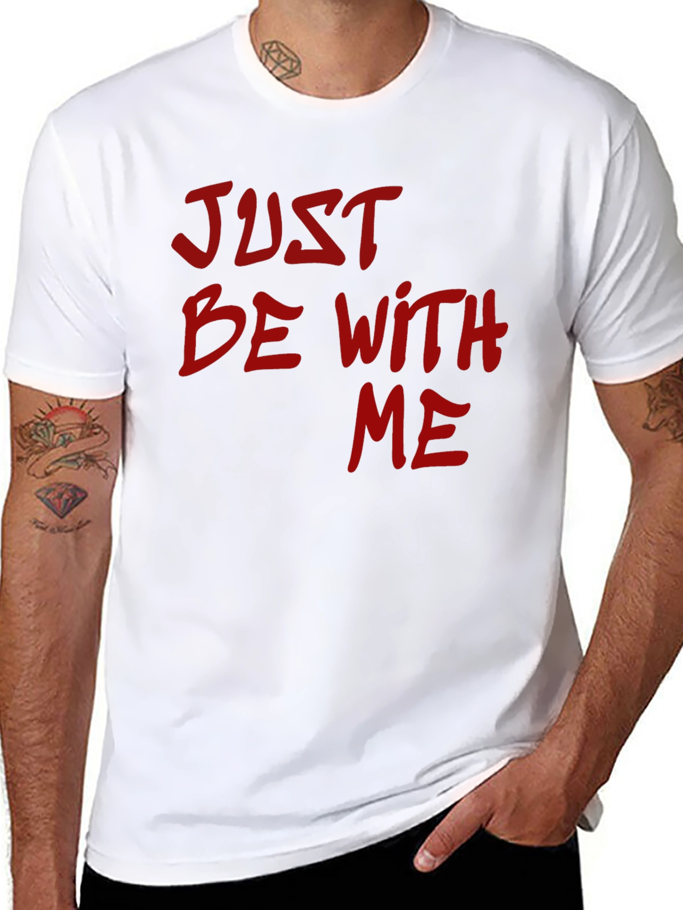 Just Be With Me Graphic Tee - Black T-Shirt