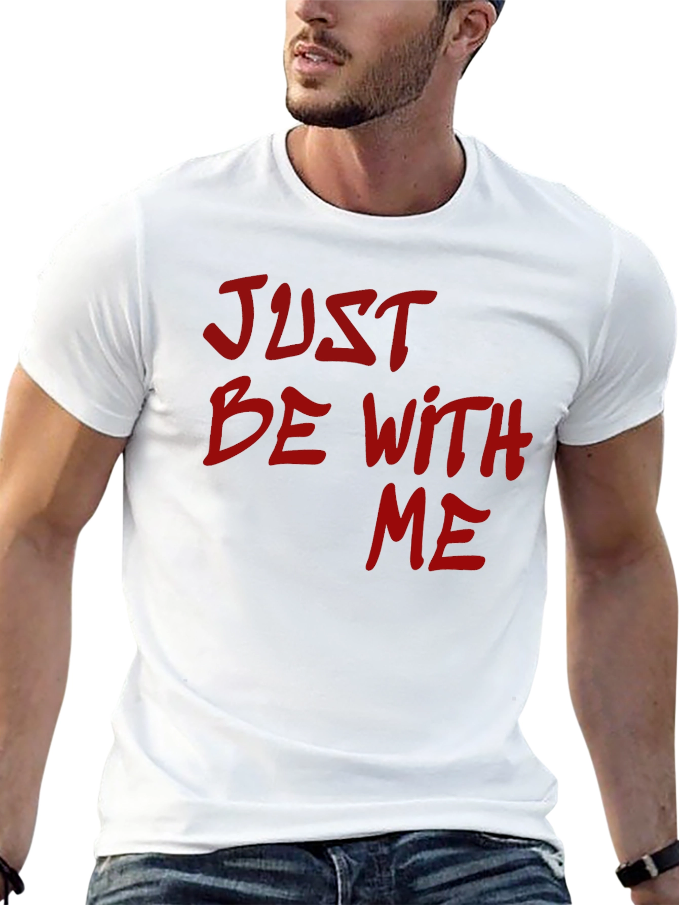 Just Be With Me Graphic Tee - Black T-Shirt