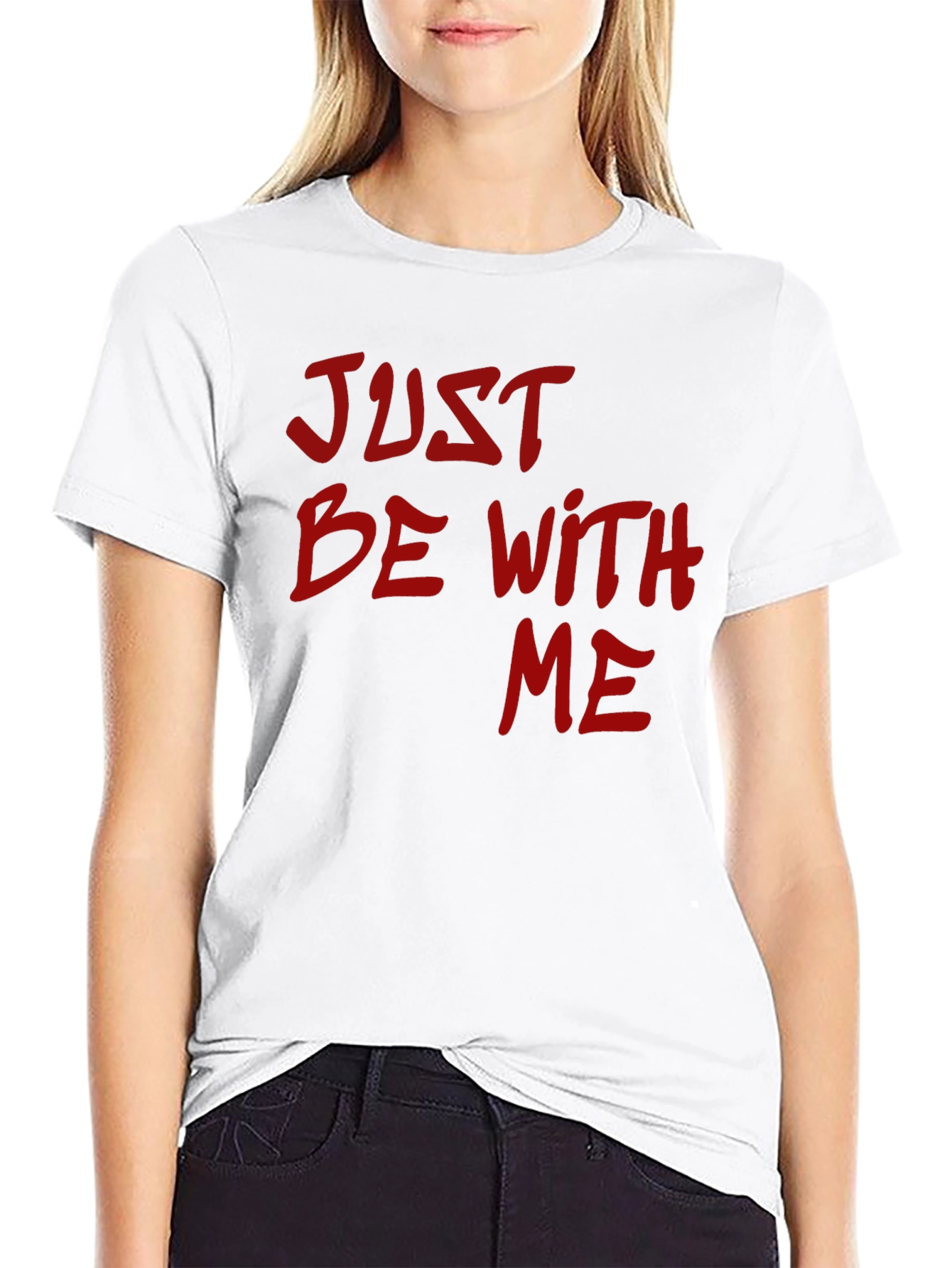 Just Be With Me Graphic Tee - Black T-Shirt