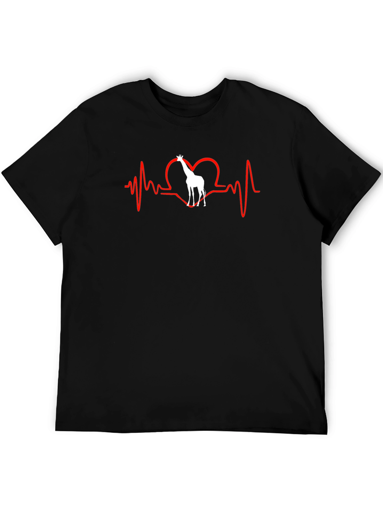 Giraffe Heartbeat T-Shirt - Unique Animal Lover Tee