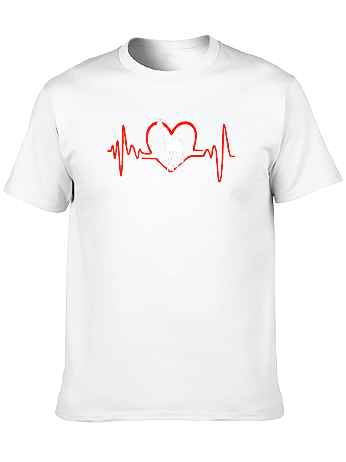 Giraffe Heartbeat T-Shirt - Unique Animal Lover Tee
