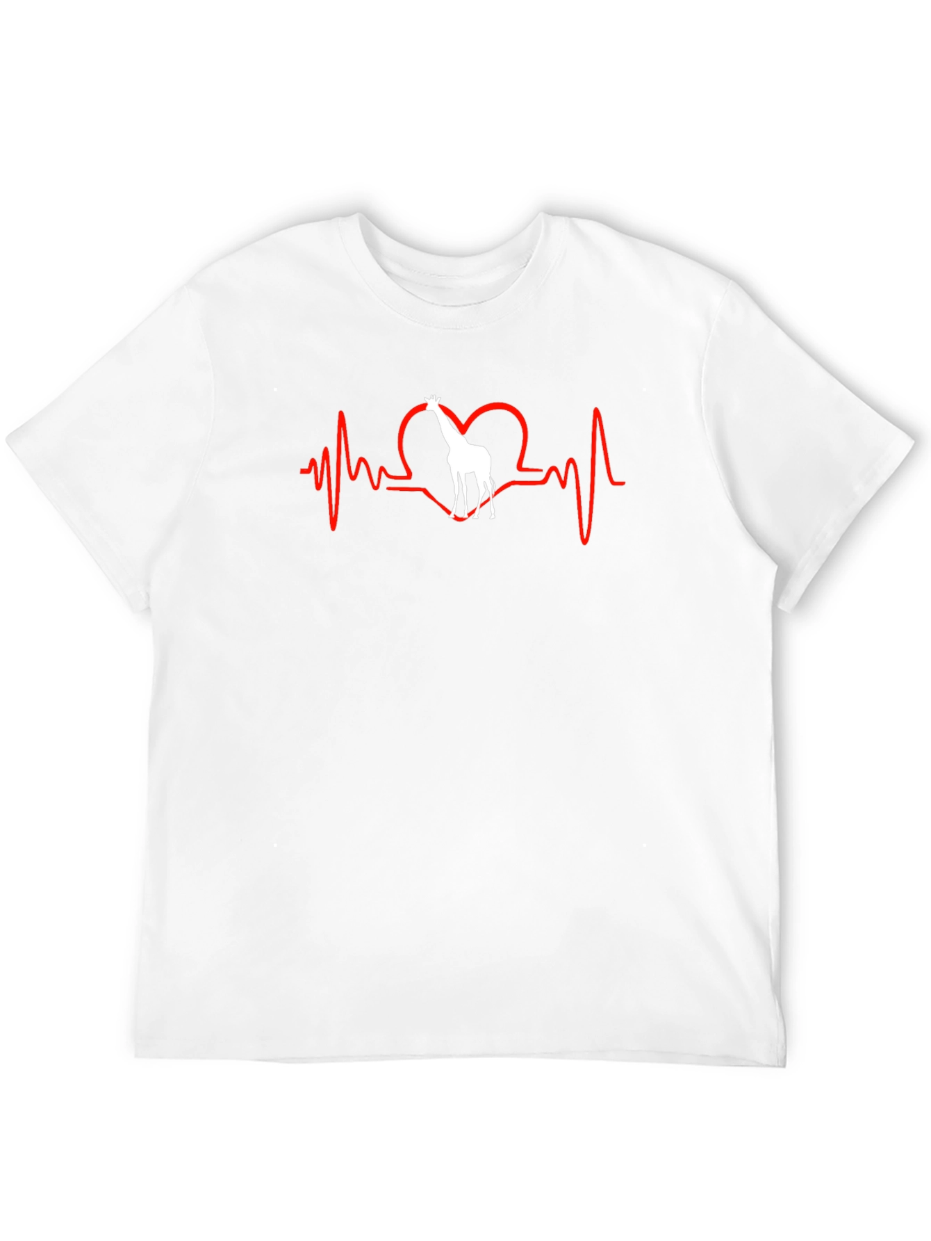 Giraffe Heartbeat T-Shirt - Unique Animal Lover Tee