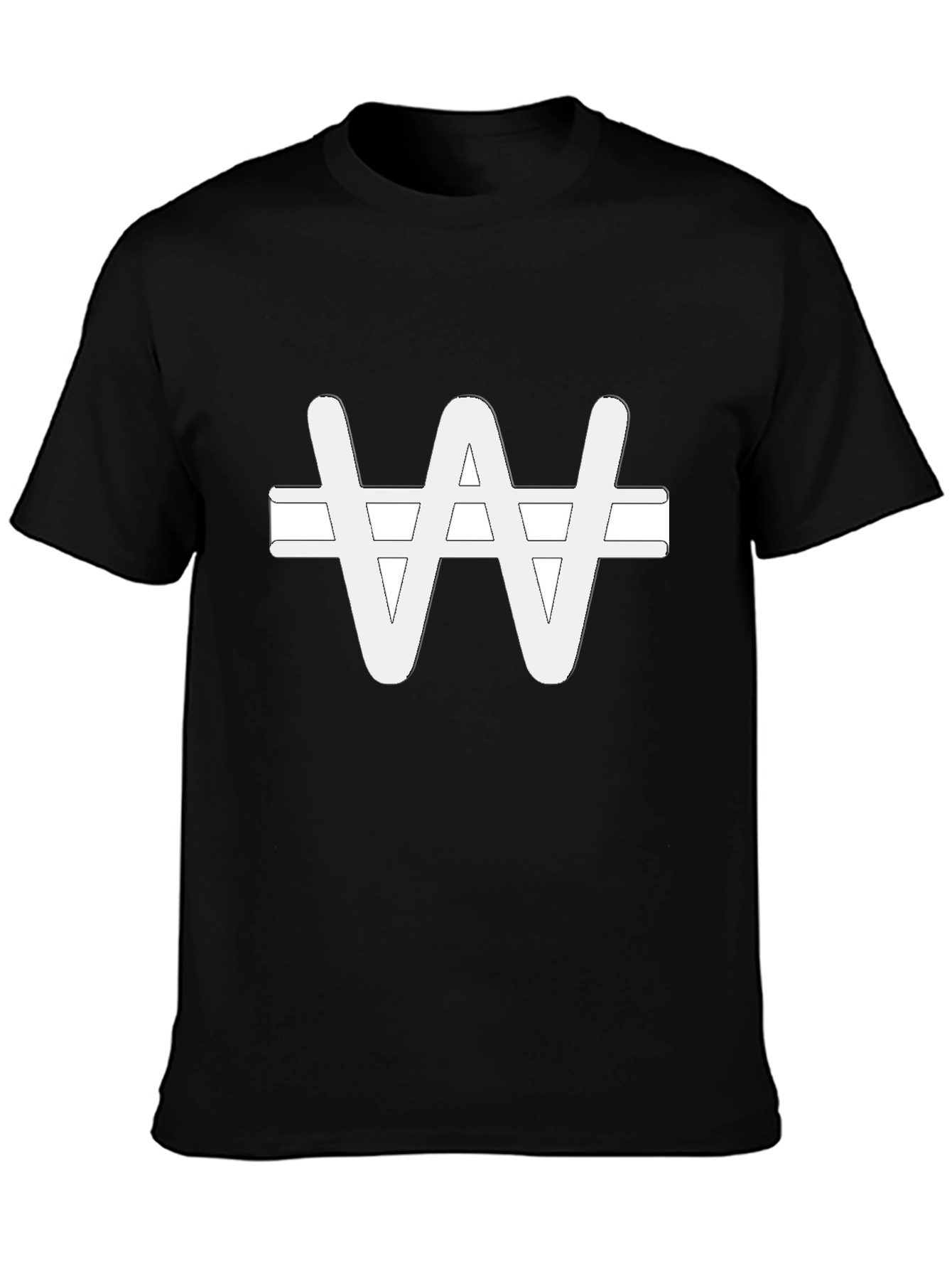 Won Symbol T-Shirt - Black Unisex
