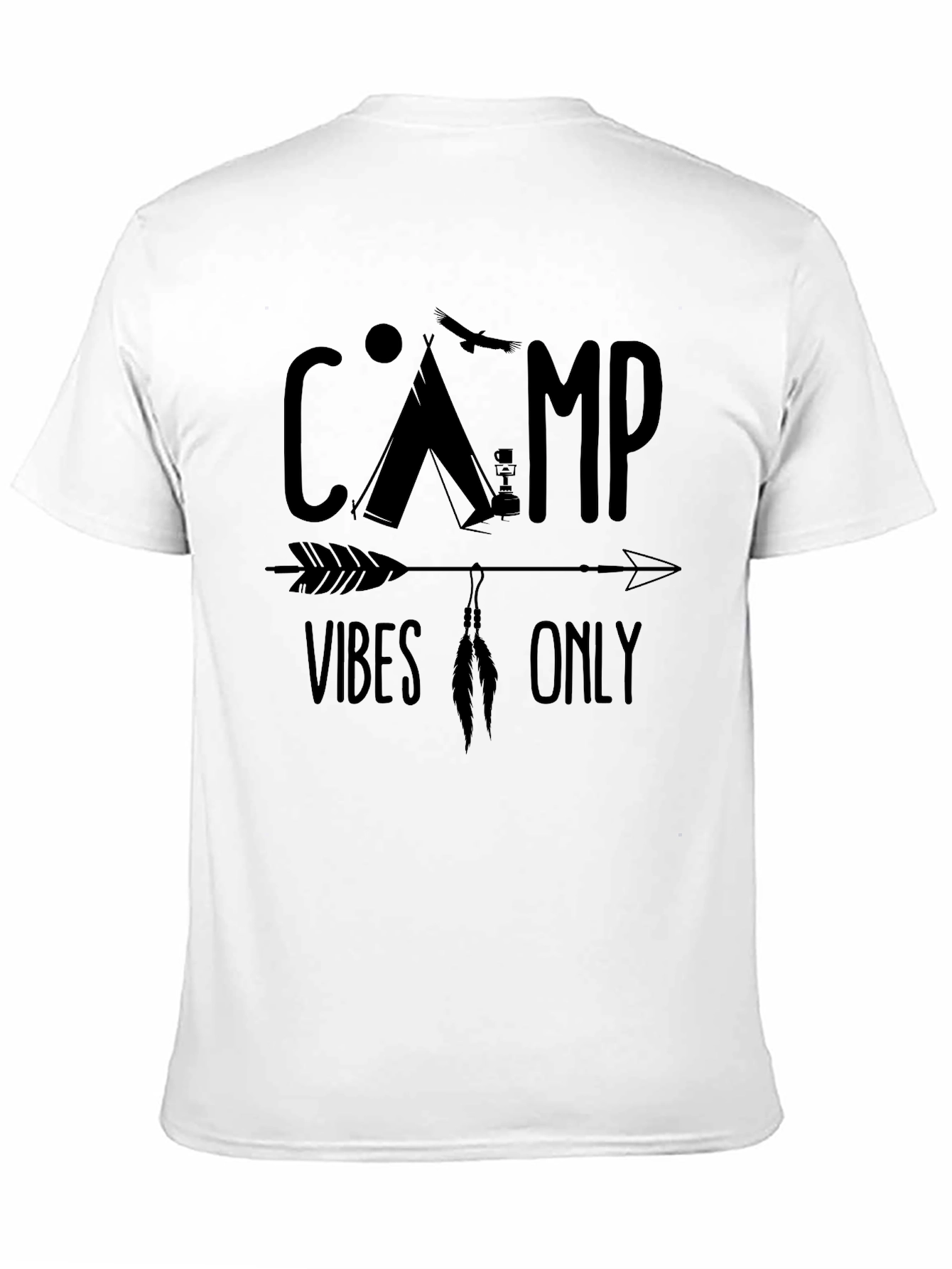 Camp Vibes Only Black T-Shirt
