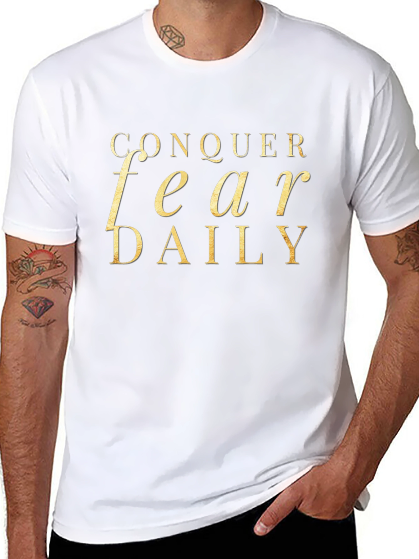 Conquer Fear Daily Graphic T-Shirt
