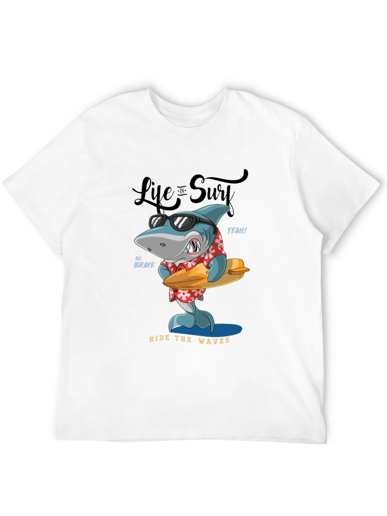 Cool Shark Surfing Graphic Tee