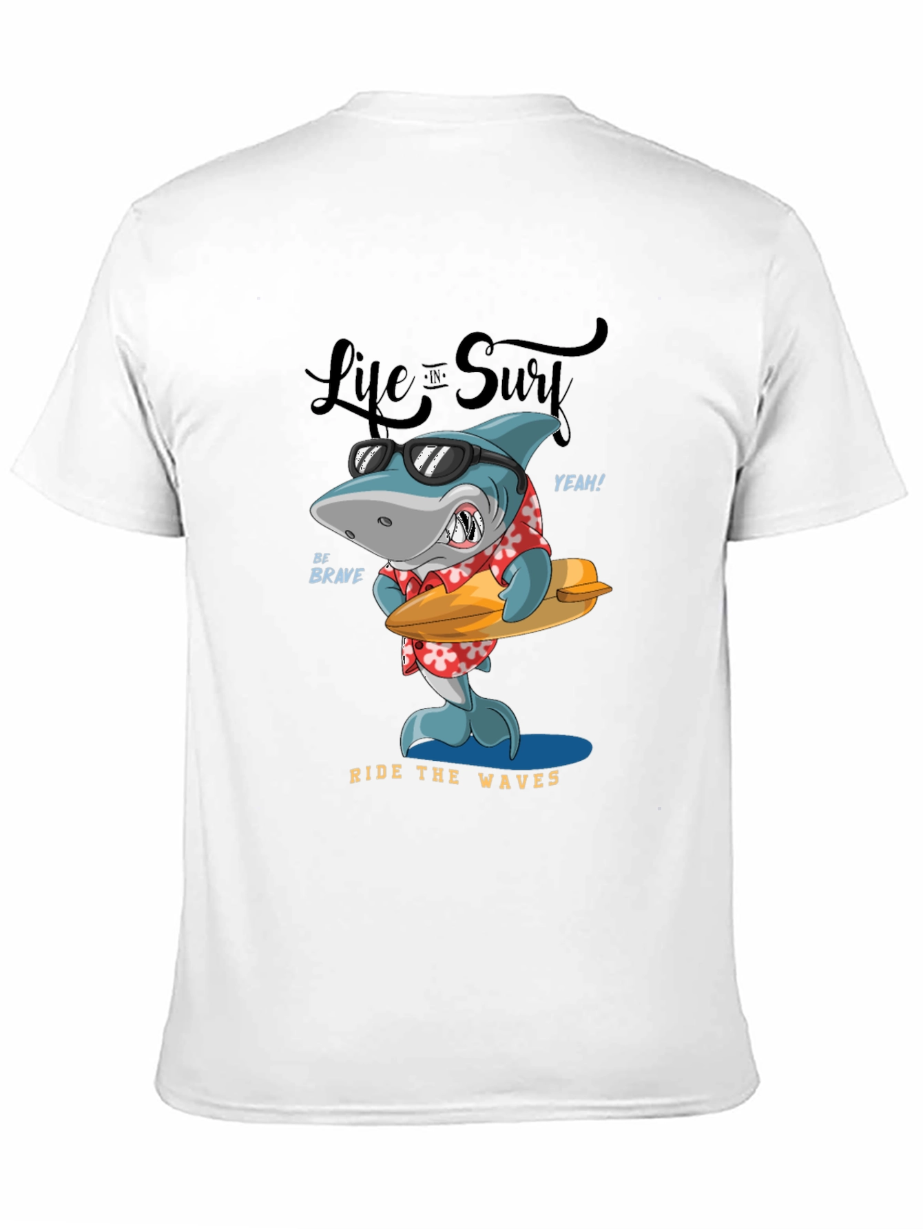 Cool Shark Surfing Graphic Tee