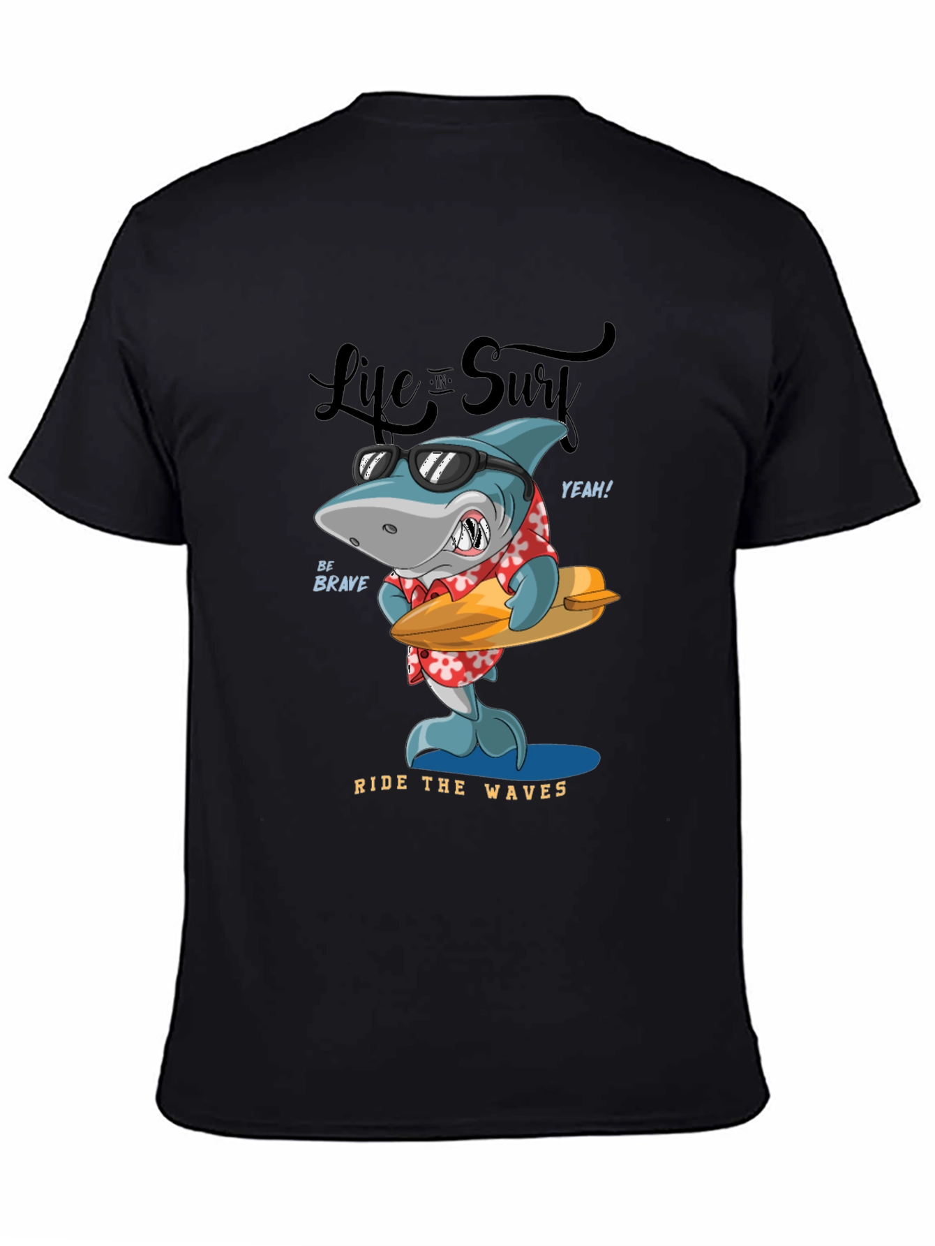 Cool Shark Surfing Graphic Tee