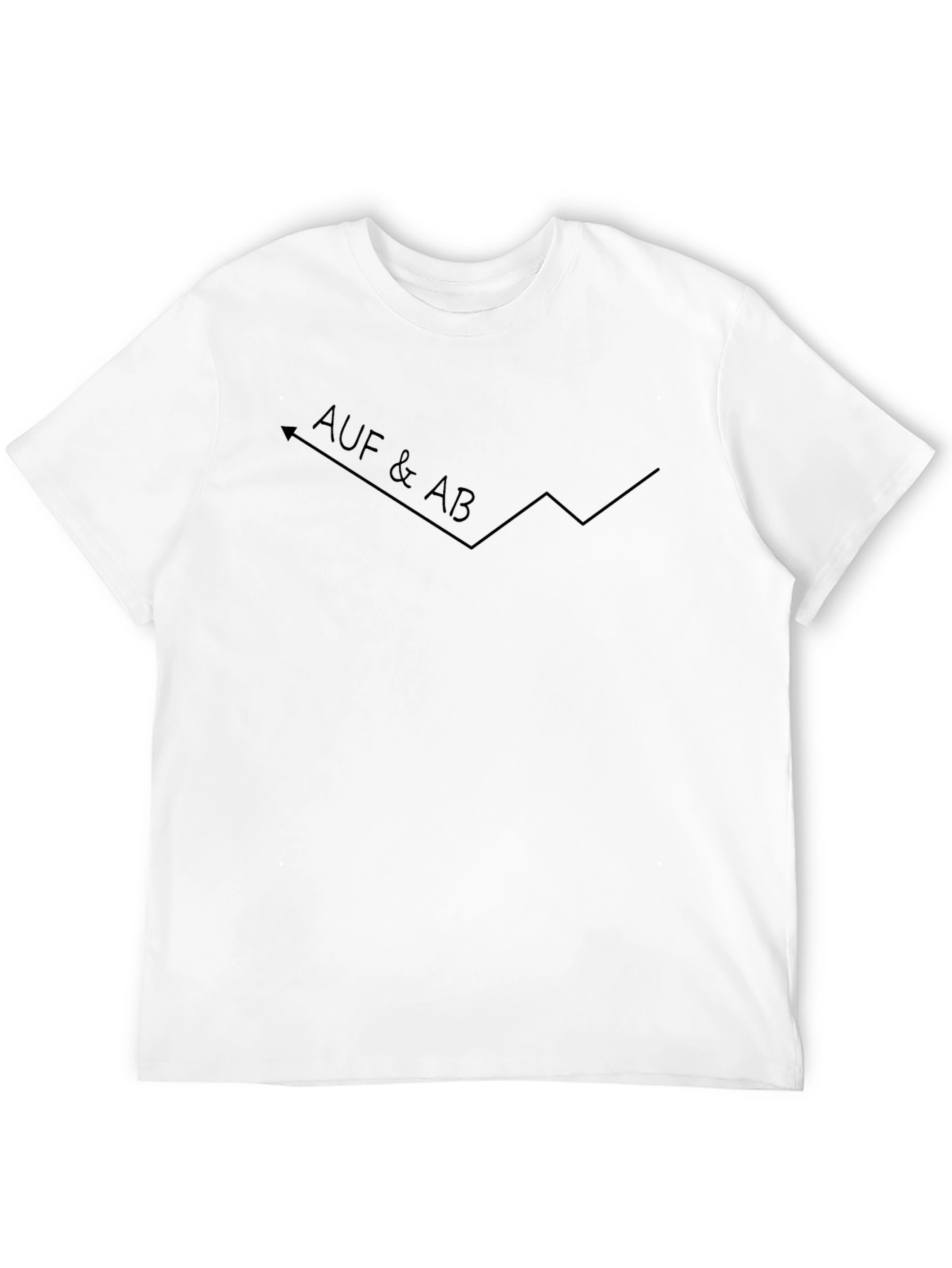 Auf & Ab Graphic Tee - Black Cotton T-Shirt