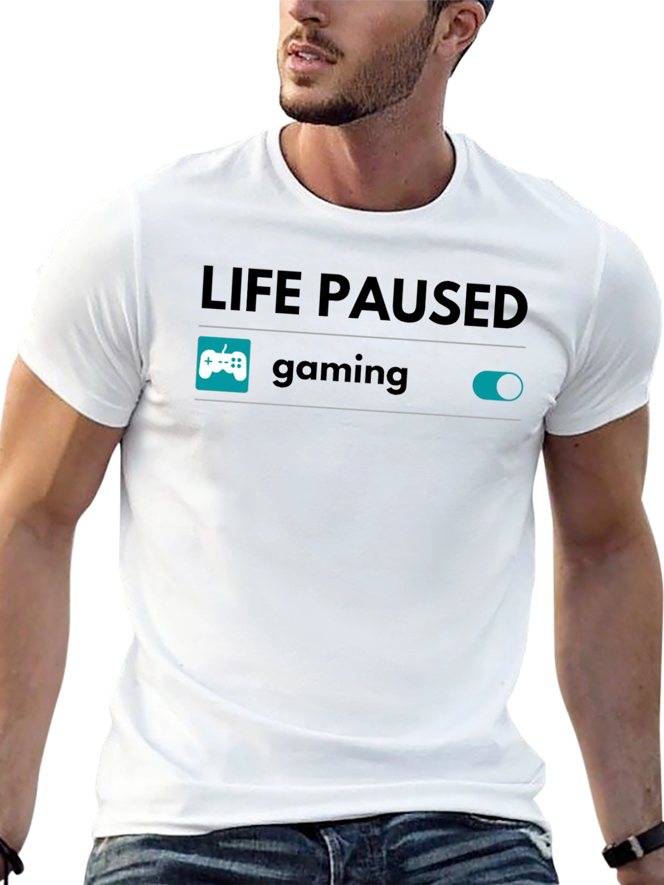 Life Paused Gaming Mode On T-Shirt - Gamer Tee