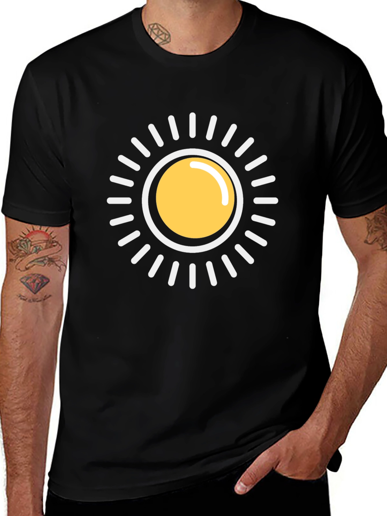Radiant Sun Graphic Black T-Shirt