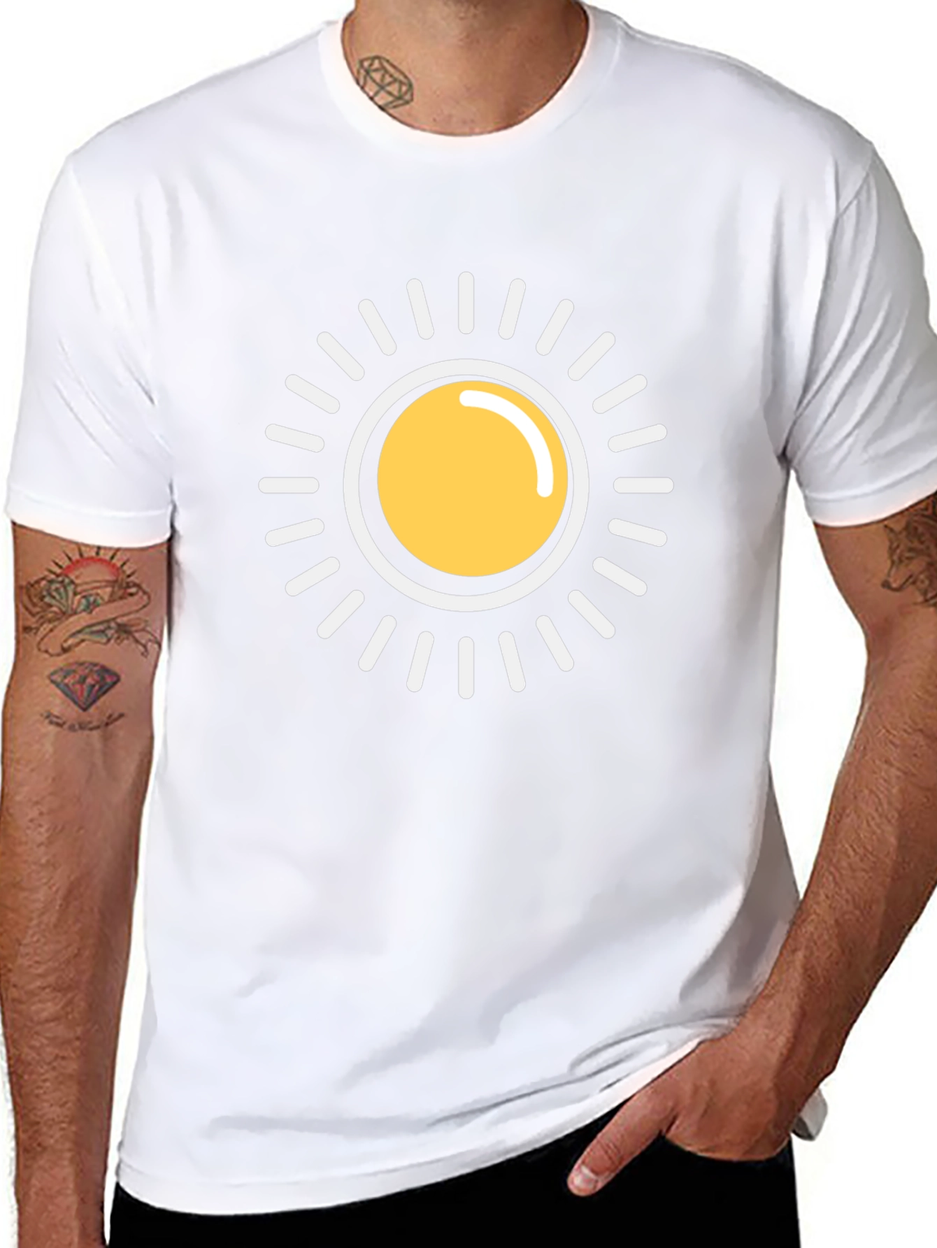 Radiant Sun Graphic Black T-Shirt