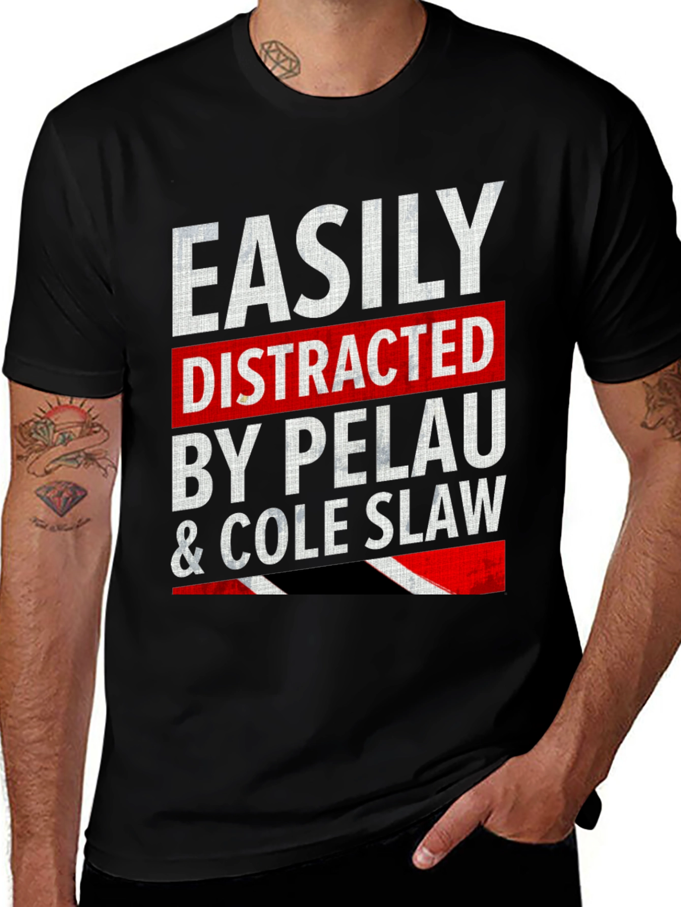 Easily Distracted By Pelau & Cole Slaw T-Shirt