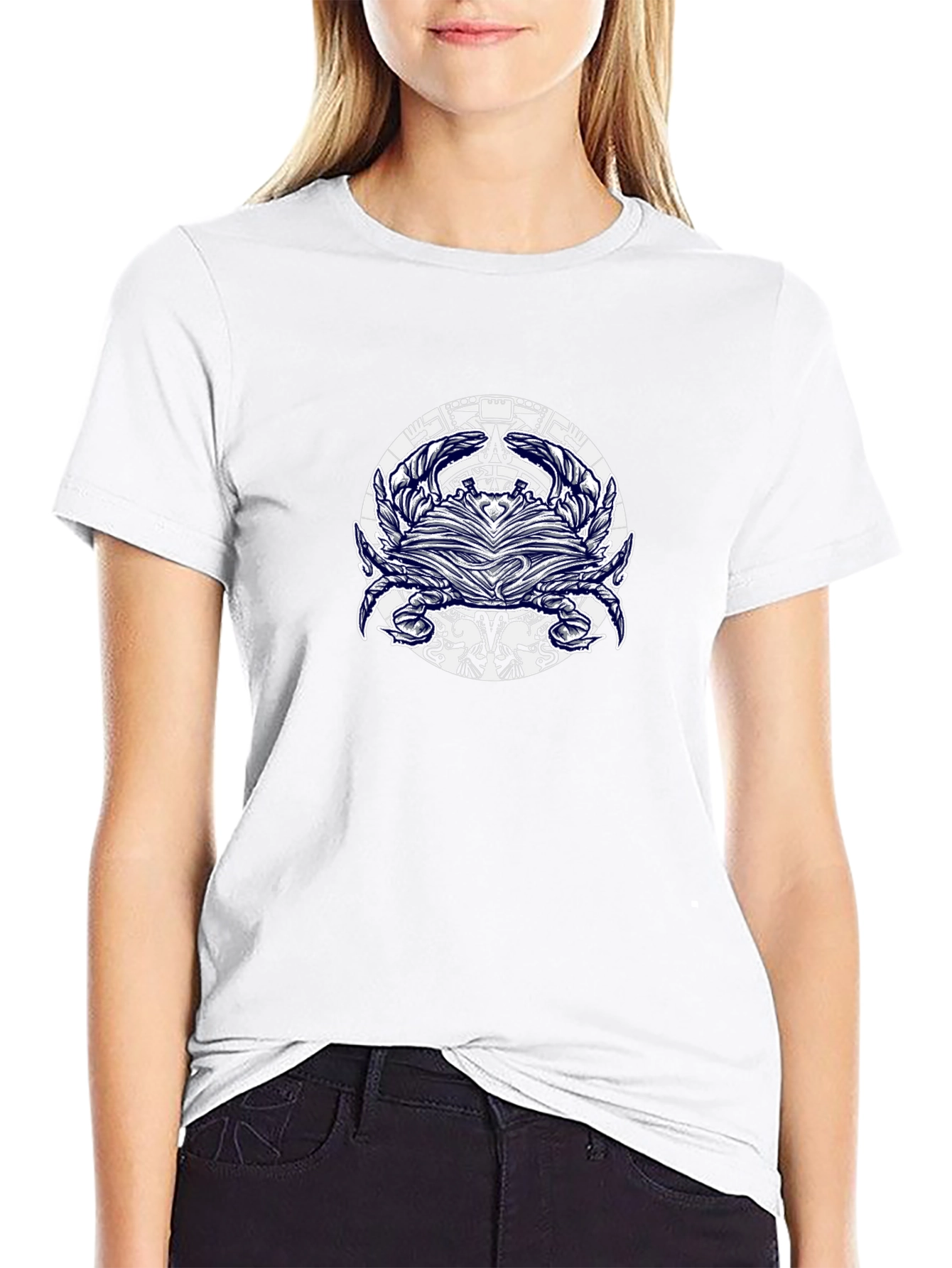 Graphic Tee: Mystical Book & Botanical Design